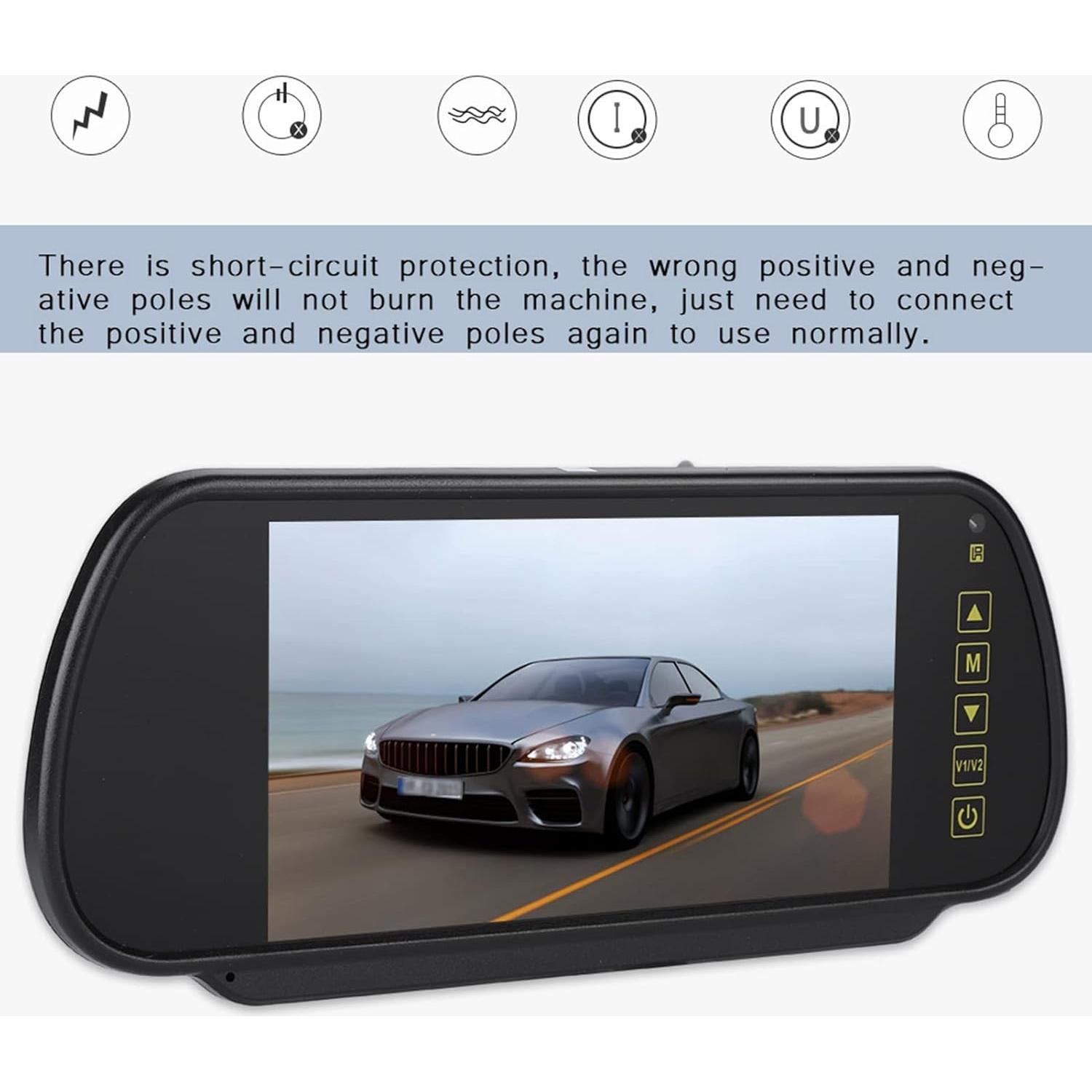 Pantalla LCD de Coche Wendry 7" con Cámara de Reversa