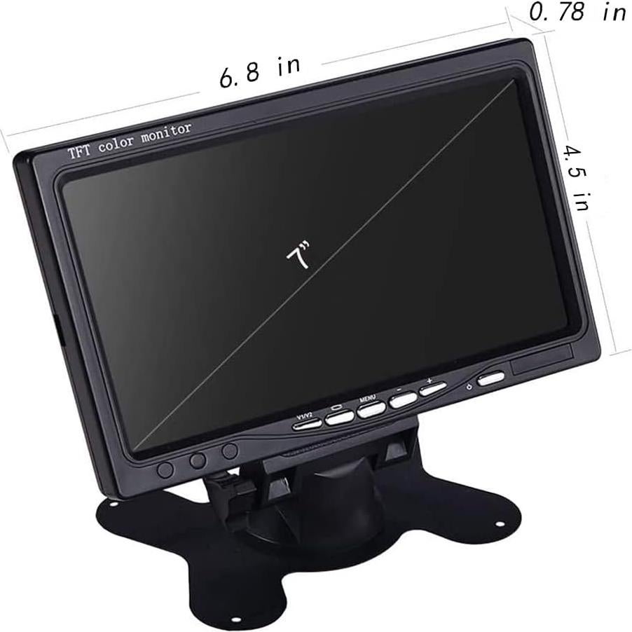 Monitor TFT LCD 7" Padarsey con Retroiluminación LED para Autos