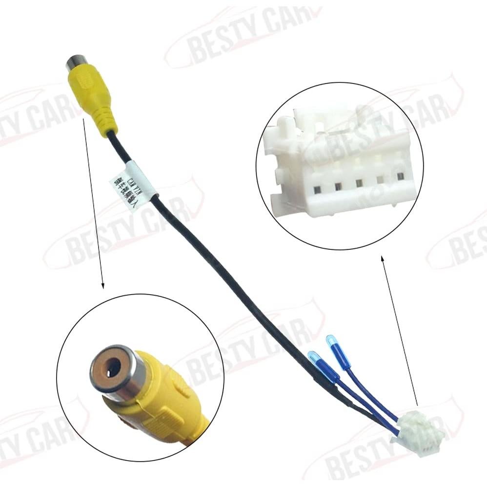 Cable de Cámara de Respaldo Bestycar para Radio Android 16 Pines