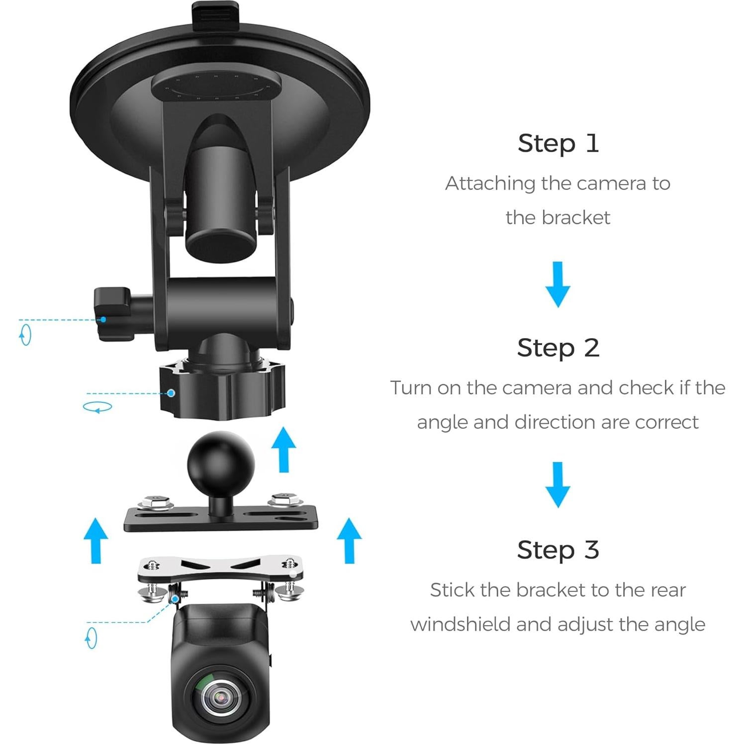 Soporte de Cámara Trasera Pixelman Universal Ajustable 2 Pcs