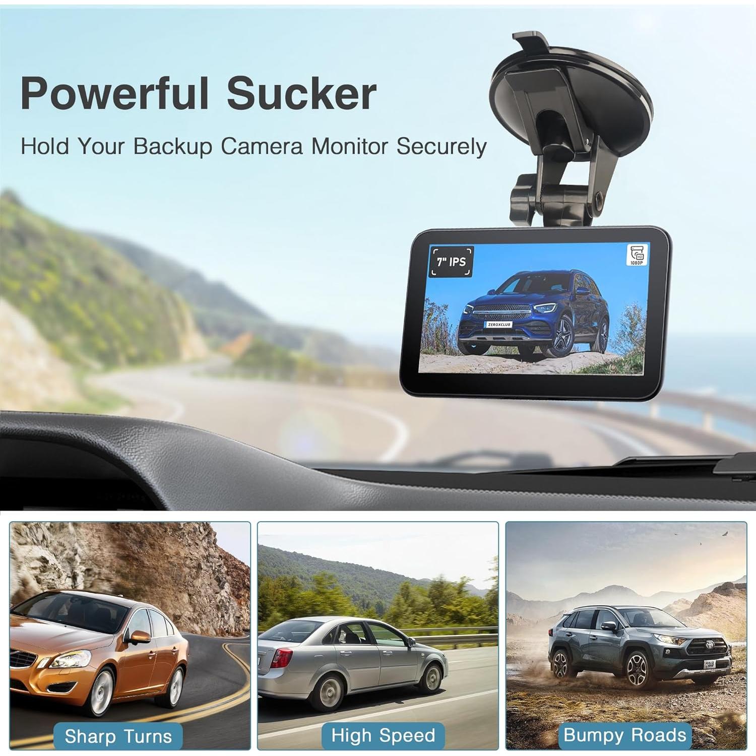 Soporte de Monitor de Cámara de Respaldo Gonifeto 7-9" Ajustable