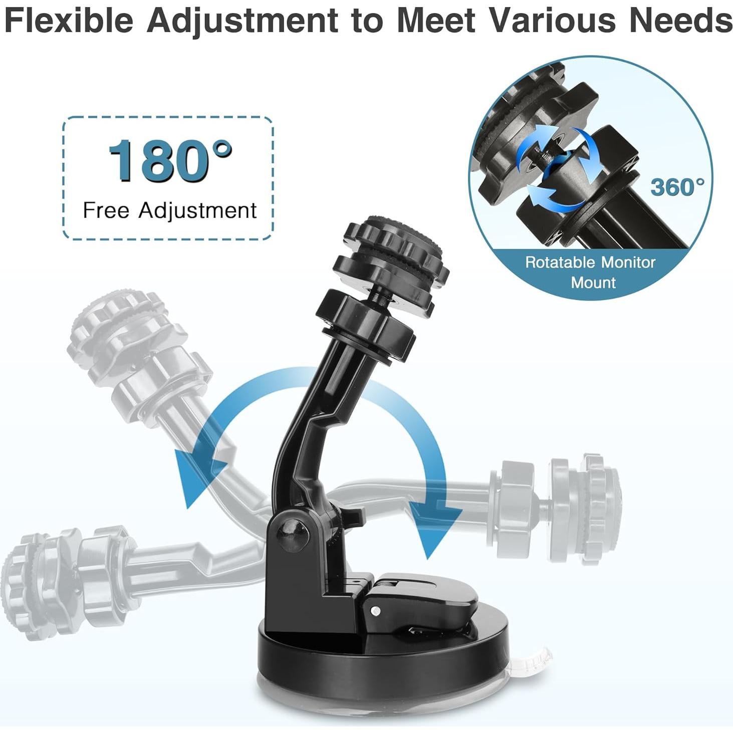Soporte de Monitor de Cámara de Respaldo Gonifeto 7-9" Ventosa