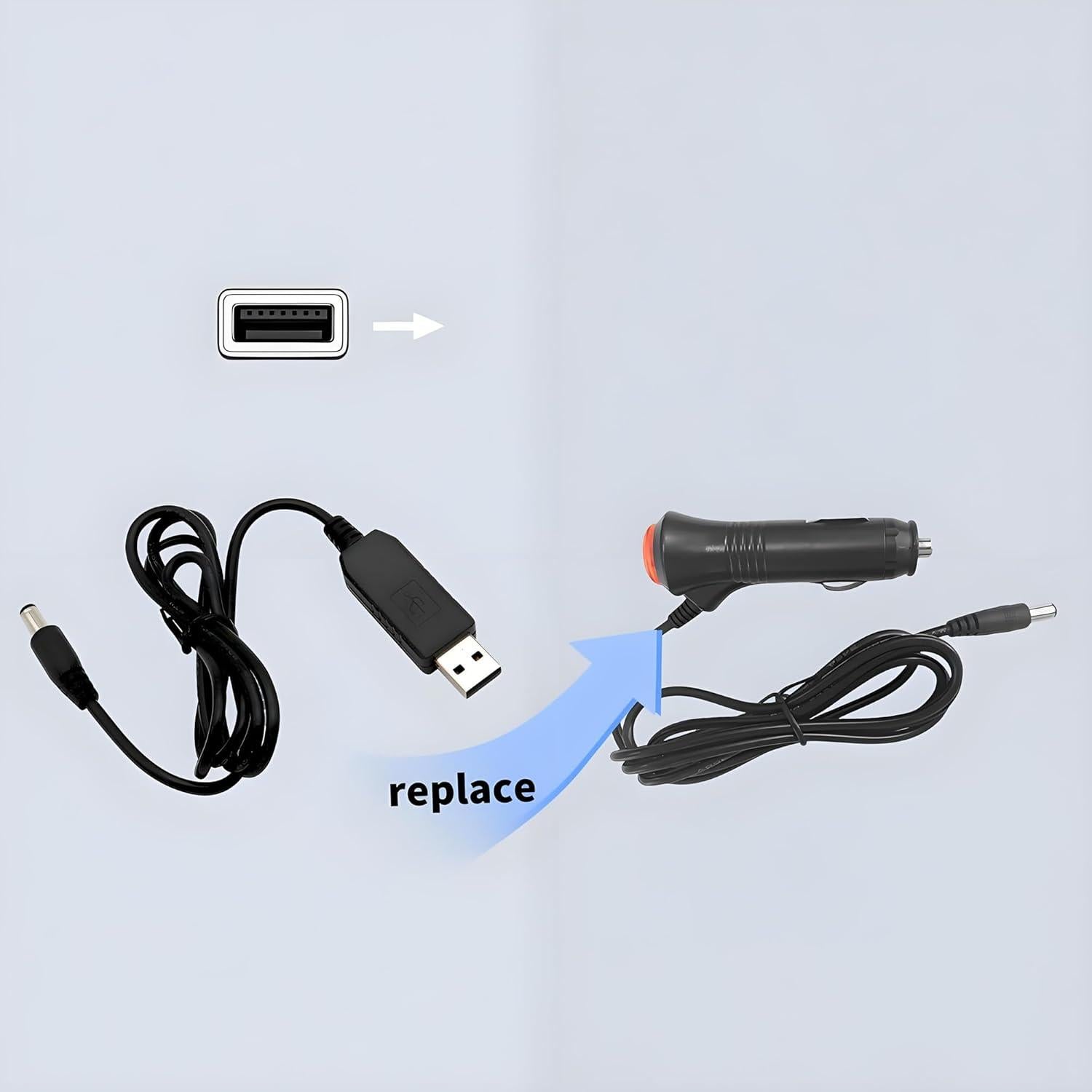 Adaptador USB a DC 12V YIMU para Cámara de Bebé