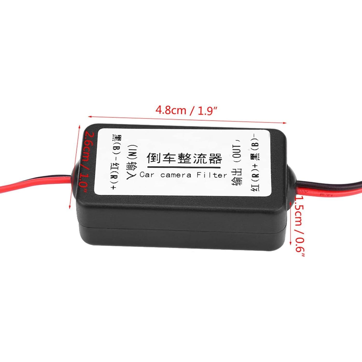 Filtro Rectificador de Potencia 12V DC para Cámara de Reversa