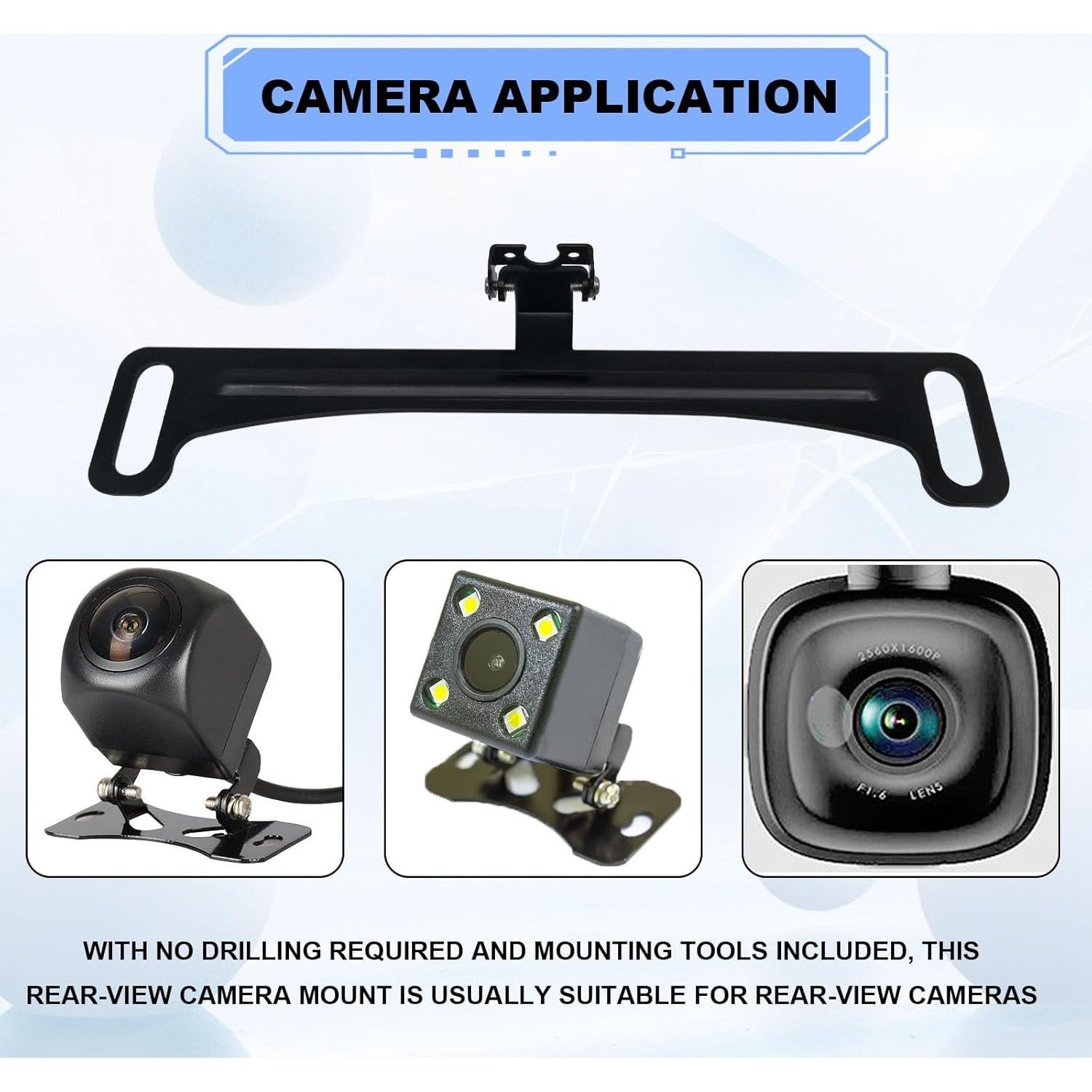 Soporte de Placa de Licencia Vrasly para Cámara de Reversa