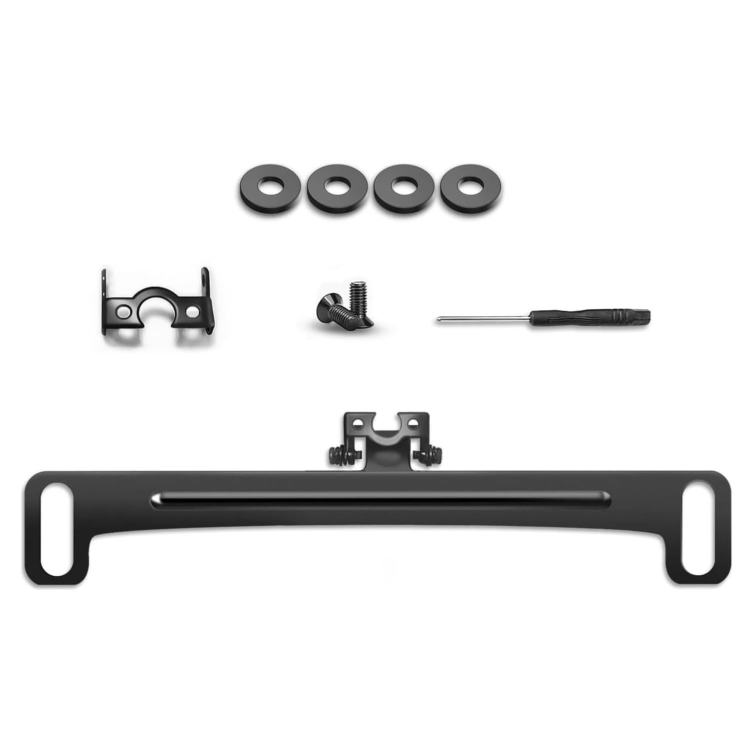 1 PC Universal Car Rear View Camera License Plate Bracket, Rearview Camera Mount Reverse Cam Holder, Installation Holder for Backup View License Plate Holders, Universal for Cars (Black)