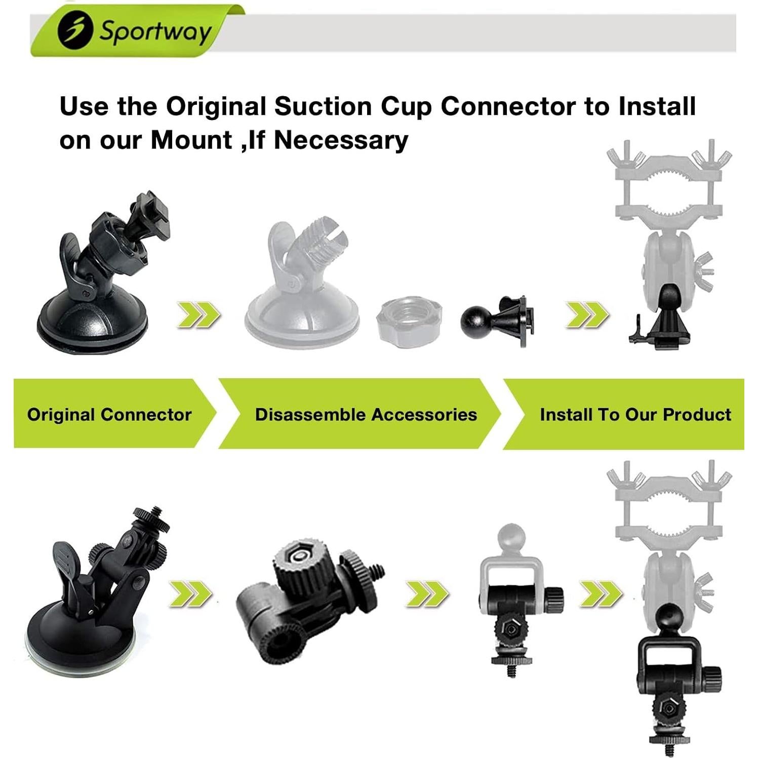 Soporte para Cámara Sportway S80 con 16 Juntas y Rotación 360°