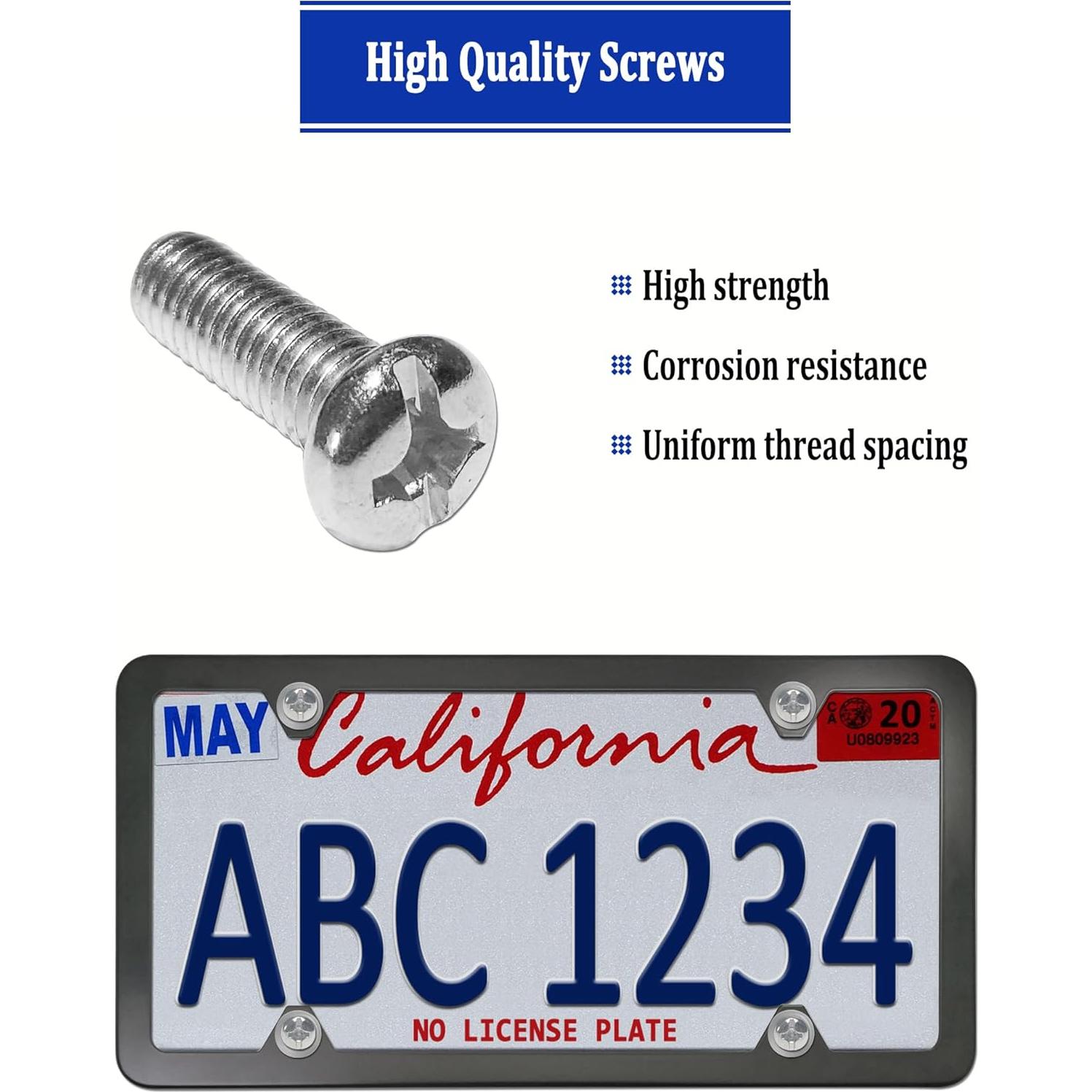 Kit Soporte Cámara Respaldo Aootf Marco Placa Matrícula Negro