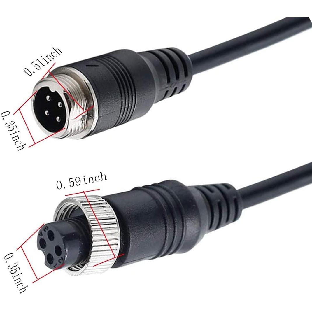 Cable de Extensión de Video de Aviación PEN 5M 4 Pines Impermeable