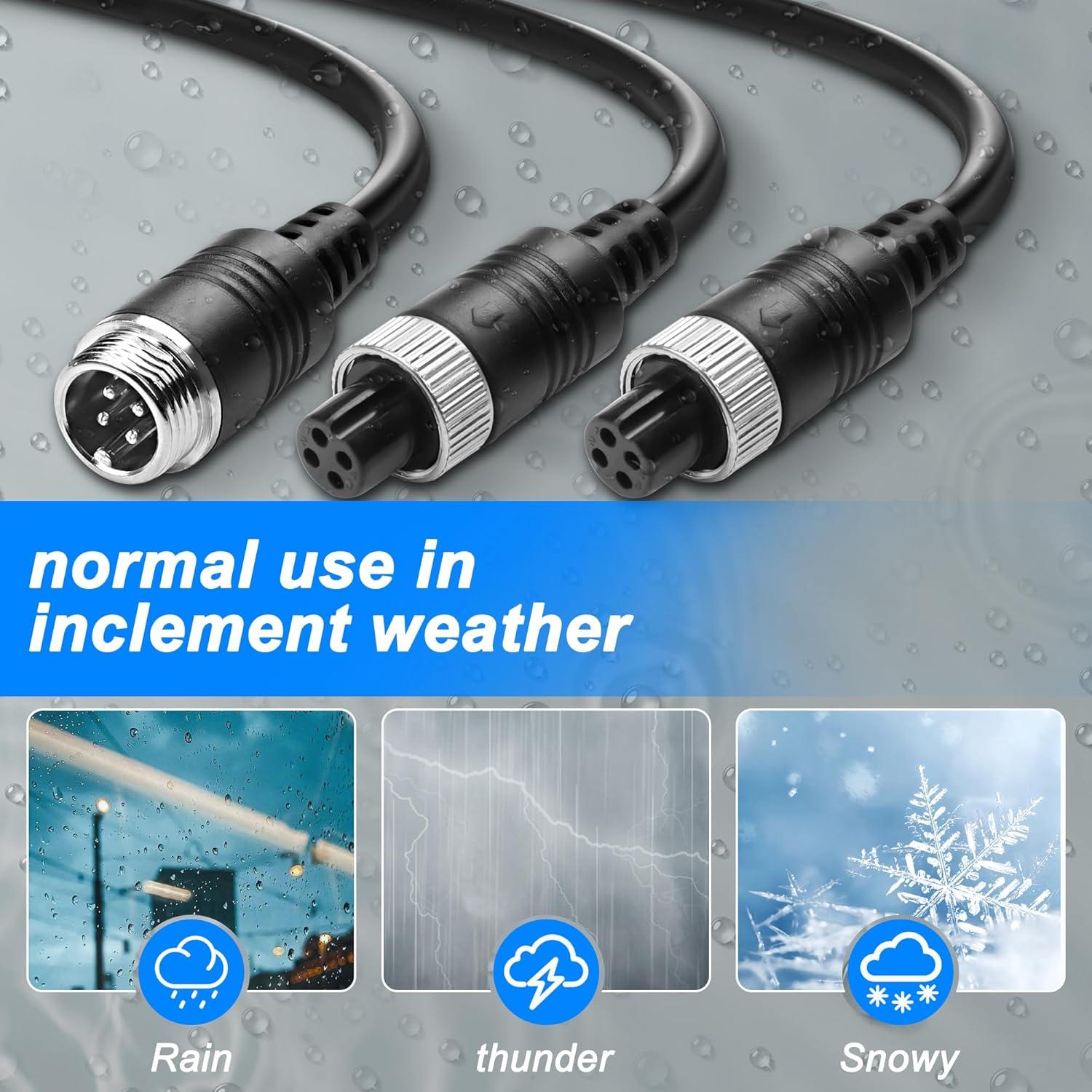 Cable de Video M12 MEIRIYFA 4 Pines 1 Macho a 2 Hembras 40cm