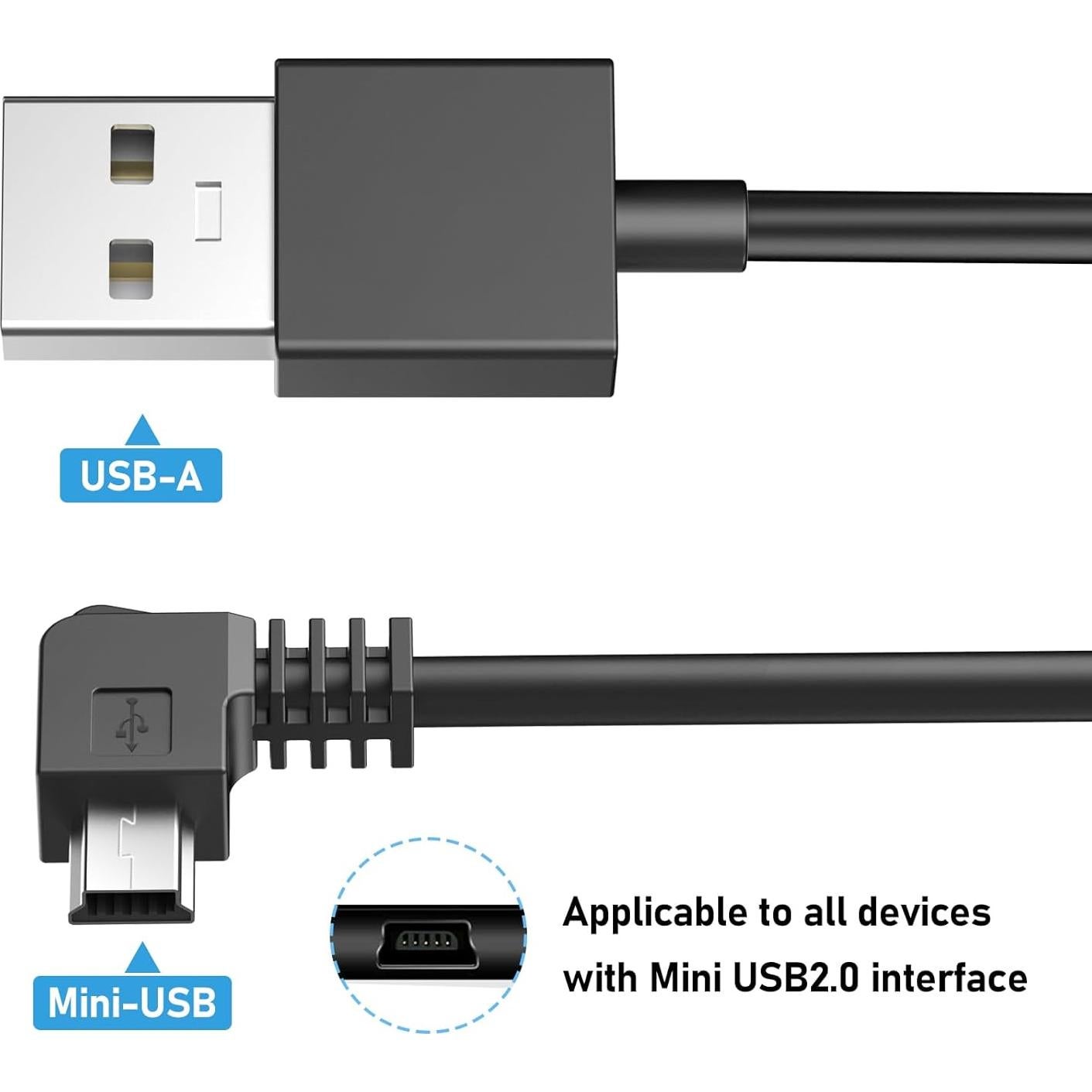 Cable de Alimentación USB Mini-B 5m para Cámara de Tablero