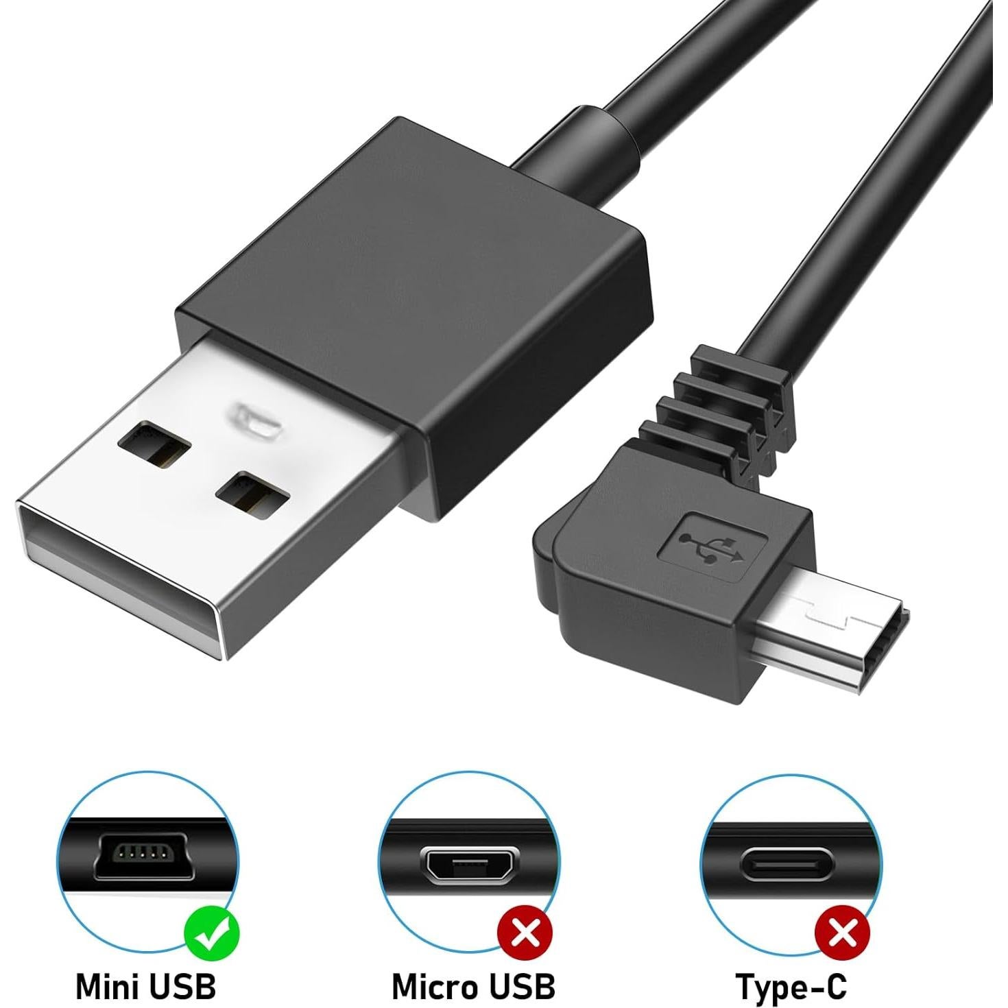 Cable de Alimentación USB Mini-B 5m para Cámara de Tablero
