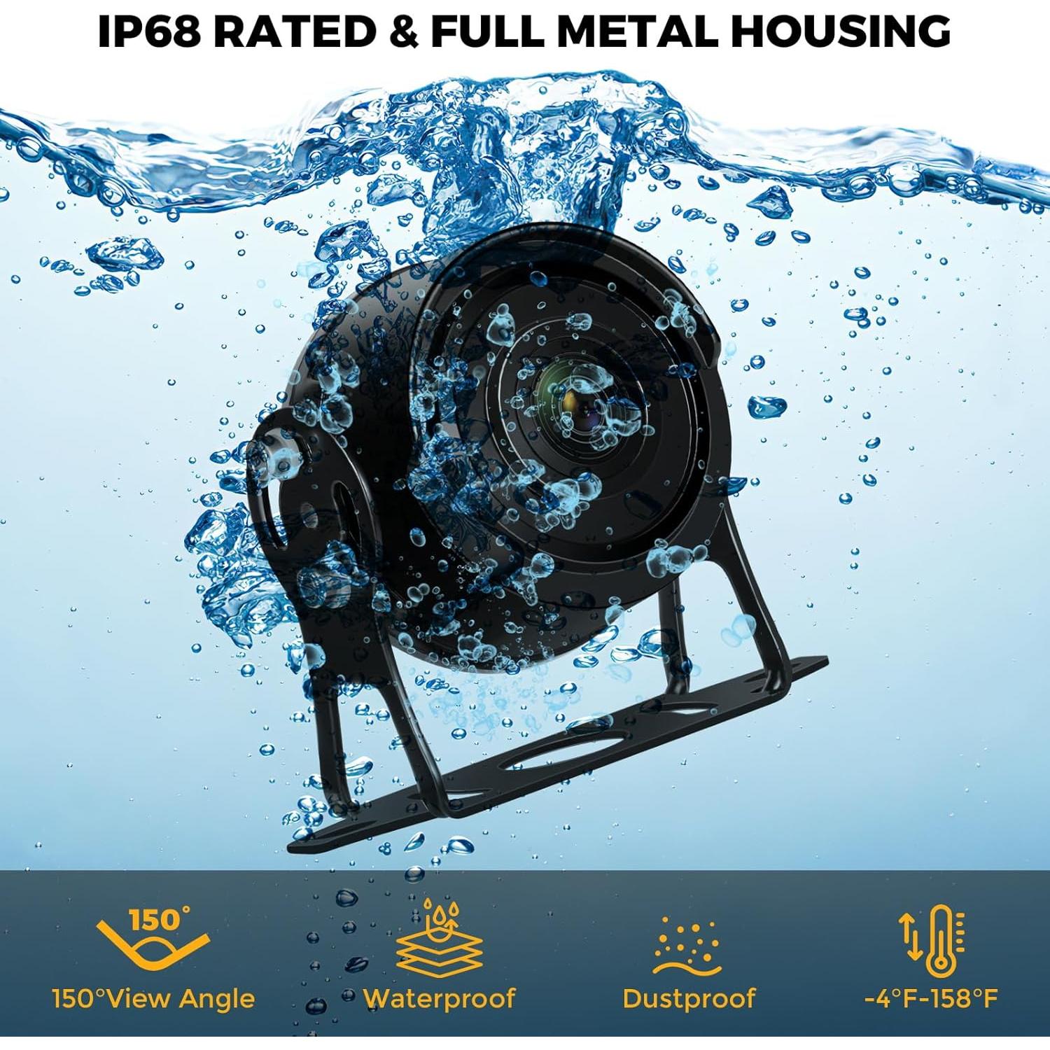 Sistema de cámara de respaldo 4 canales Losuudy 10" HD