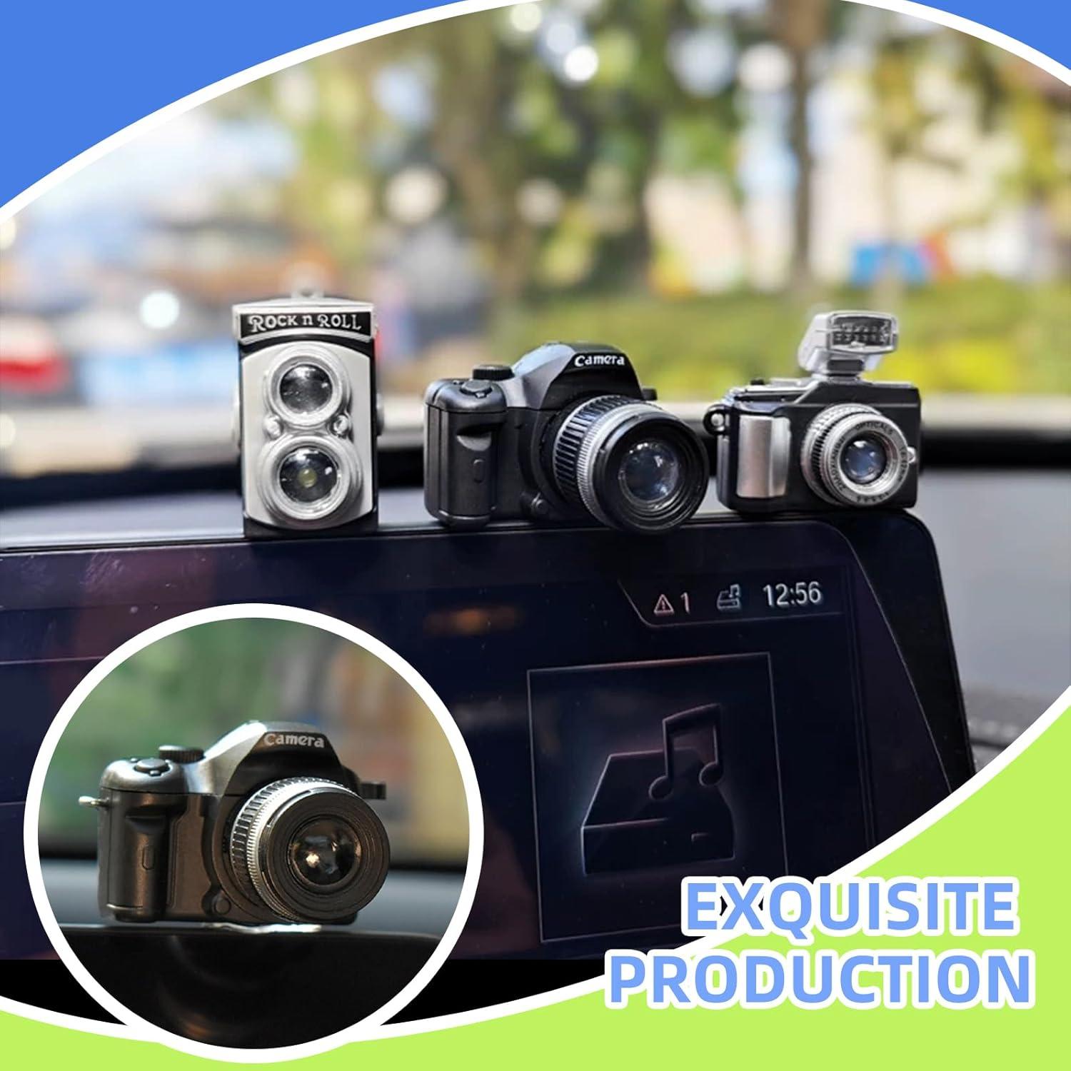 Mini Cámara Decorativa para Coche 3leavtrees - Accesorio Espejo Retrovisor