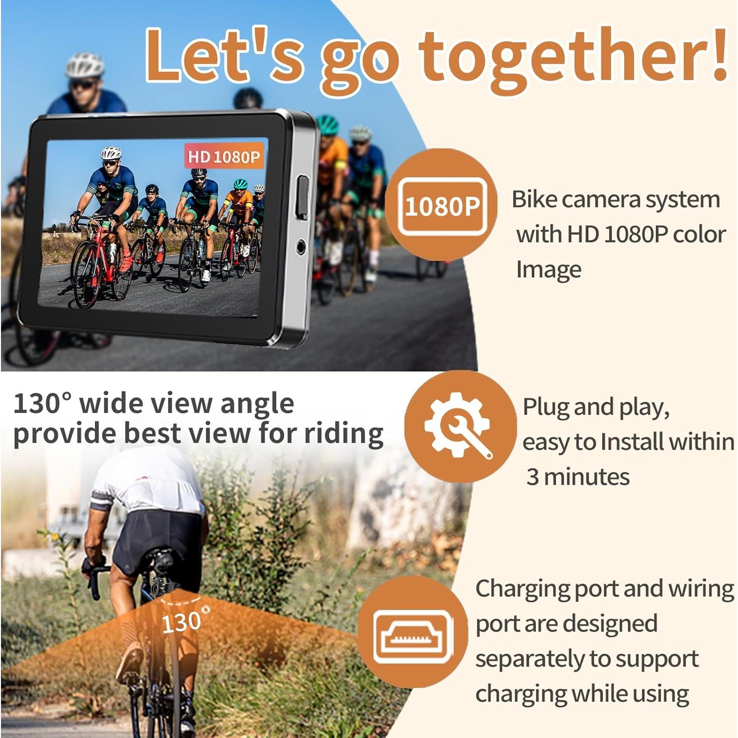 Cámara de Bicicleta WANFUY W12 HD 1080P con Visión Nocturna