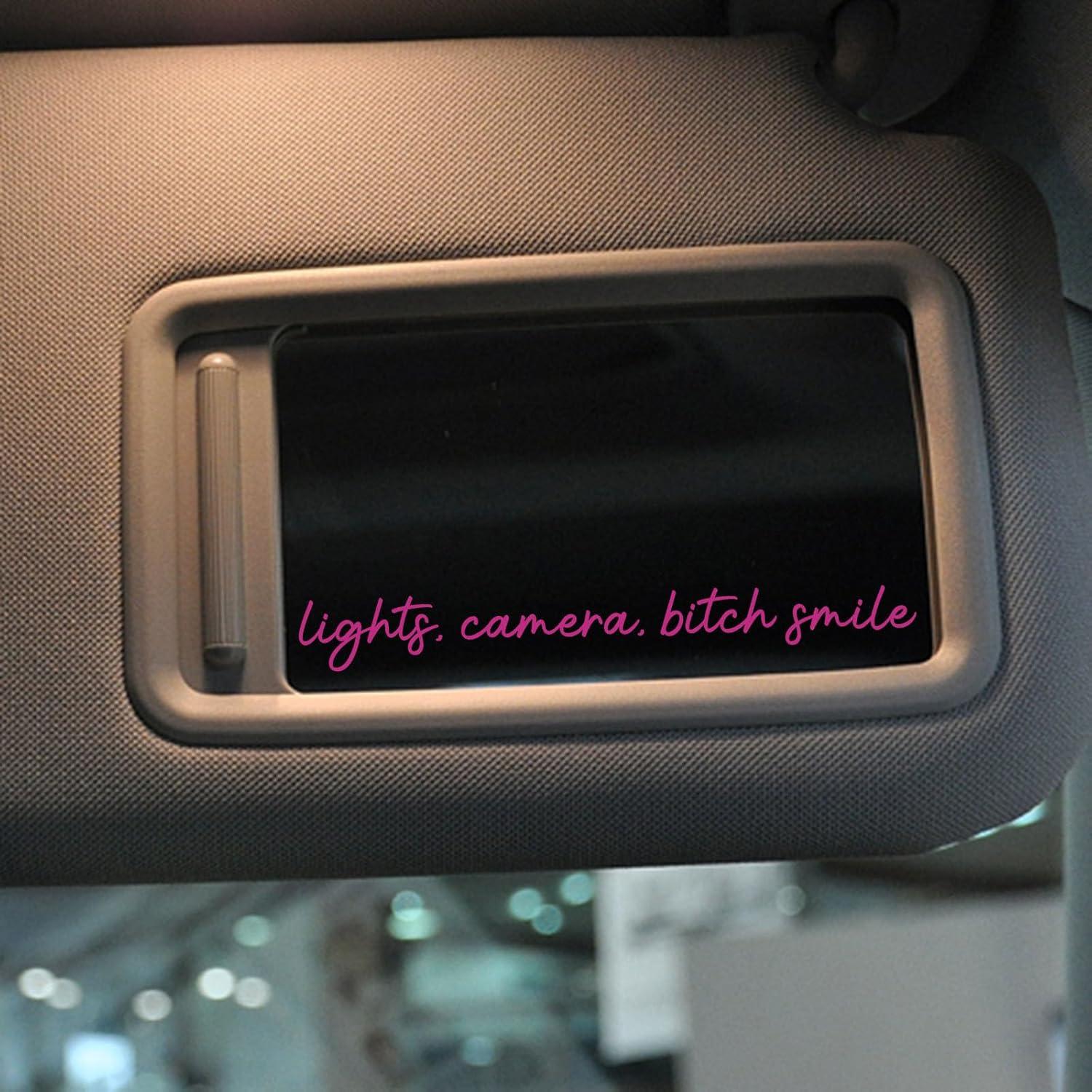 3 Calcomanías de Vinilo Rosa para Espejo Retrovisor de Coche