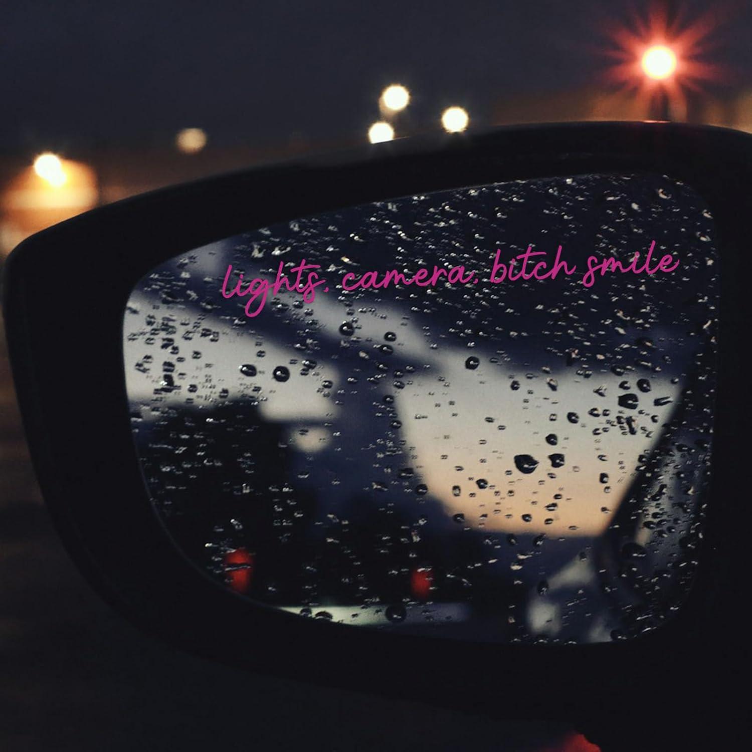 3 Calcomanías de Vinilo Rosa para Espejo Retrovisor de Coche