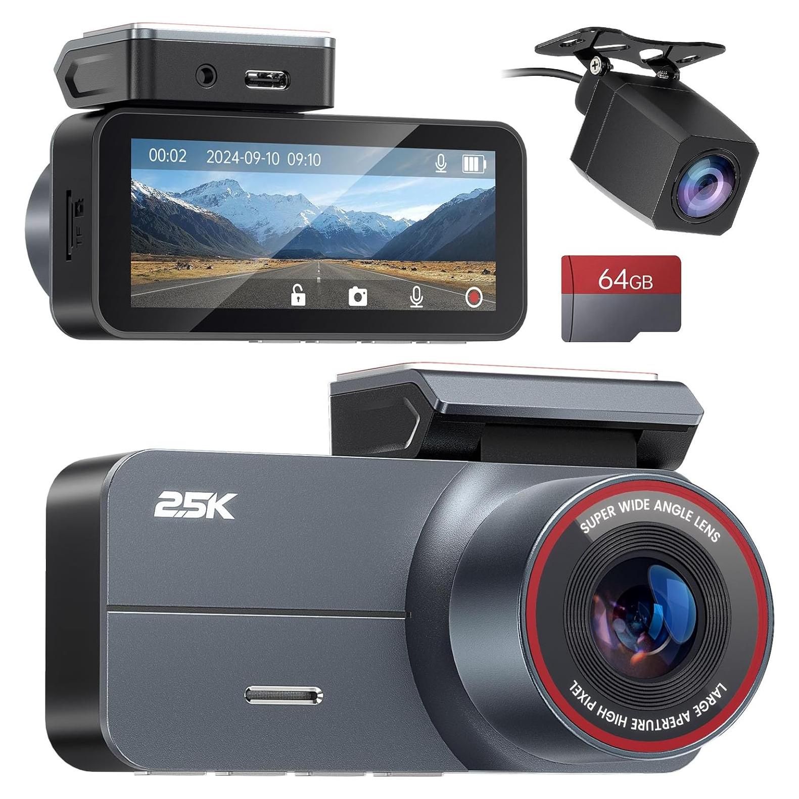 Cámara de tablero Yonvim 2.5K QHD con visión nocturna y G-Sensor