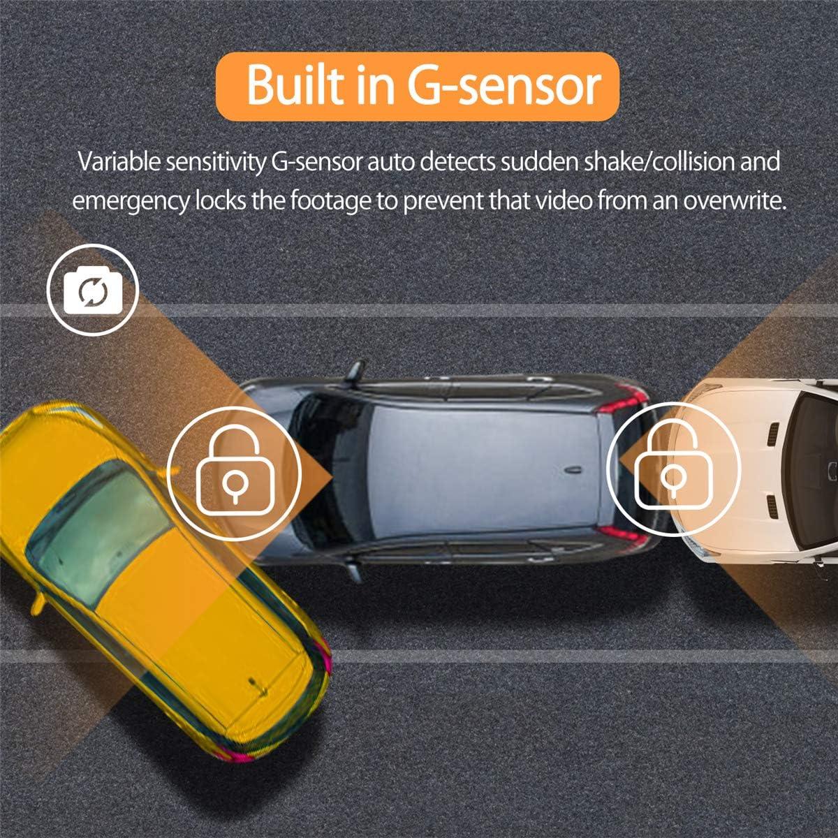 Dash Cam for Cars Front and Rear with SD Card 1080P Full HD in Car Camera Dual Lens Dashcam Wide Angle with Loop Recording and G-Sensor【2024】