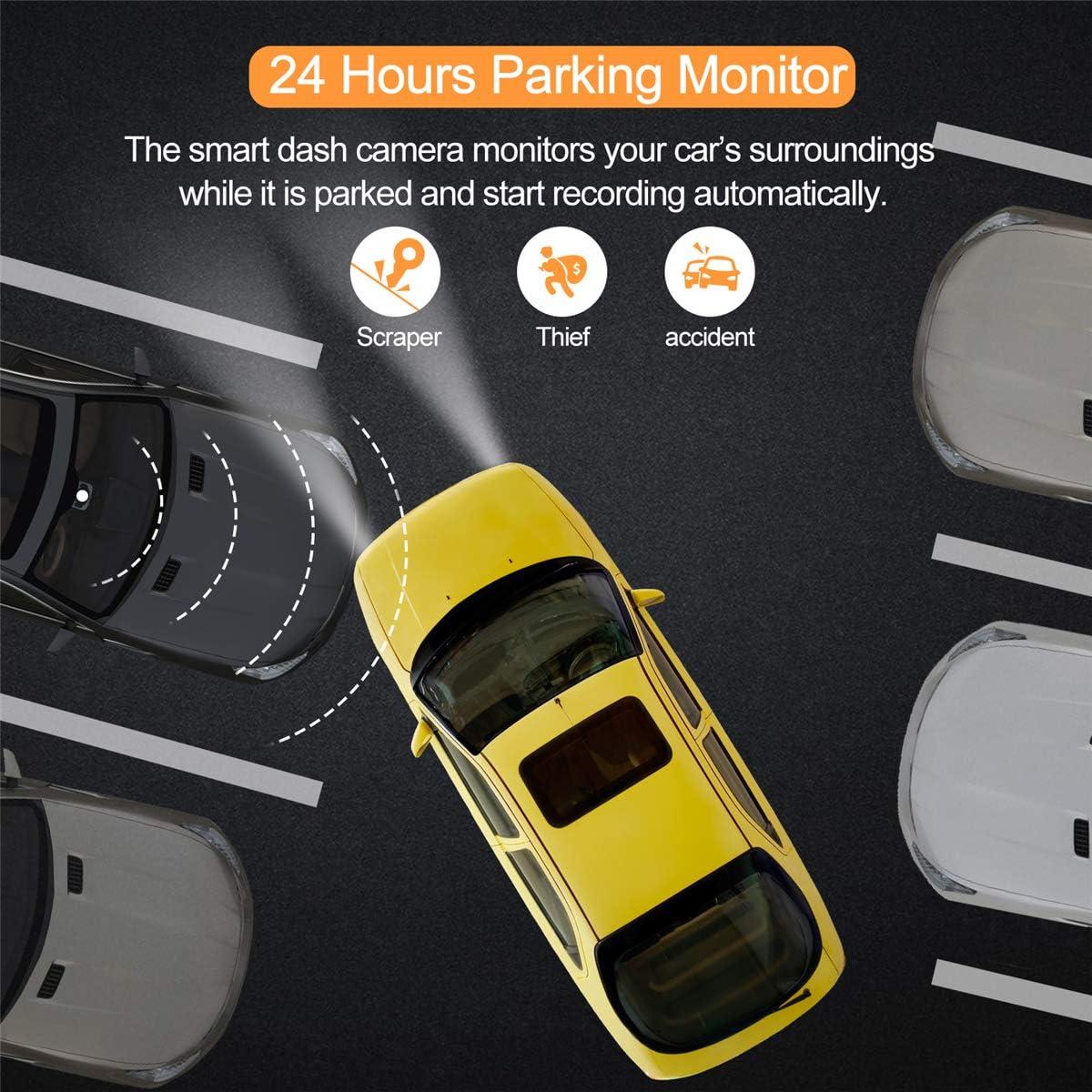 Dash Cam for Cars Front and Rear with SD Card 1080P Full HD in Car Camera Dual Lens Dashcam Wide Angle with Loop Recording and G-Sensor【2024】