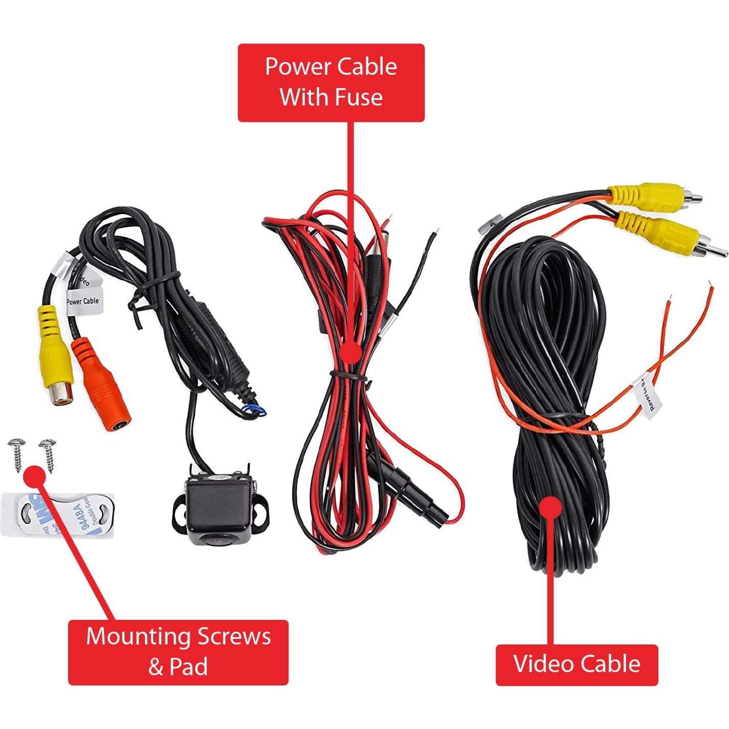 Cámara de Respaldo Dual XCAM150 para Auto - HD, IP67, 170°