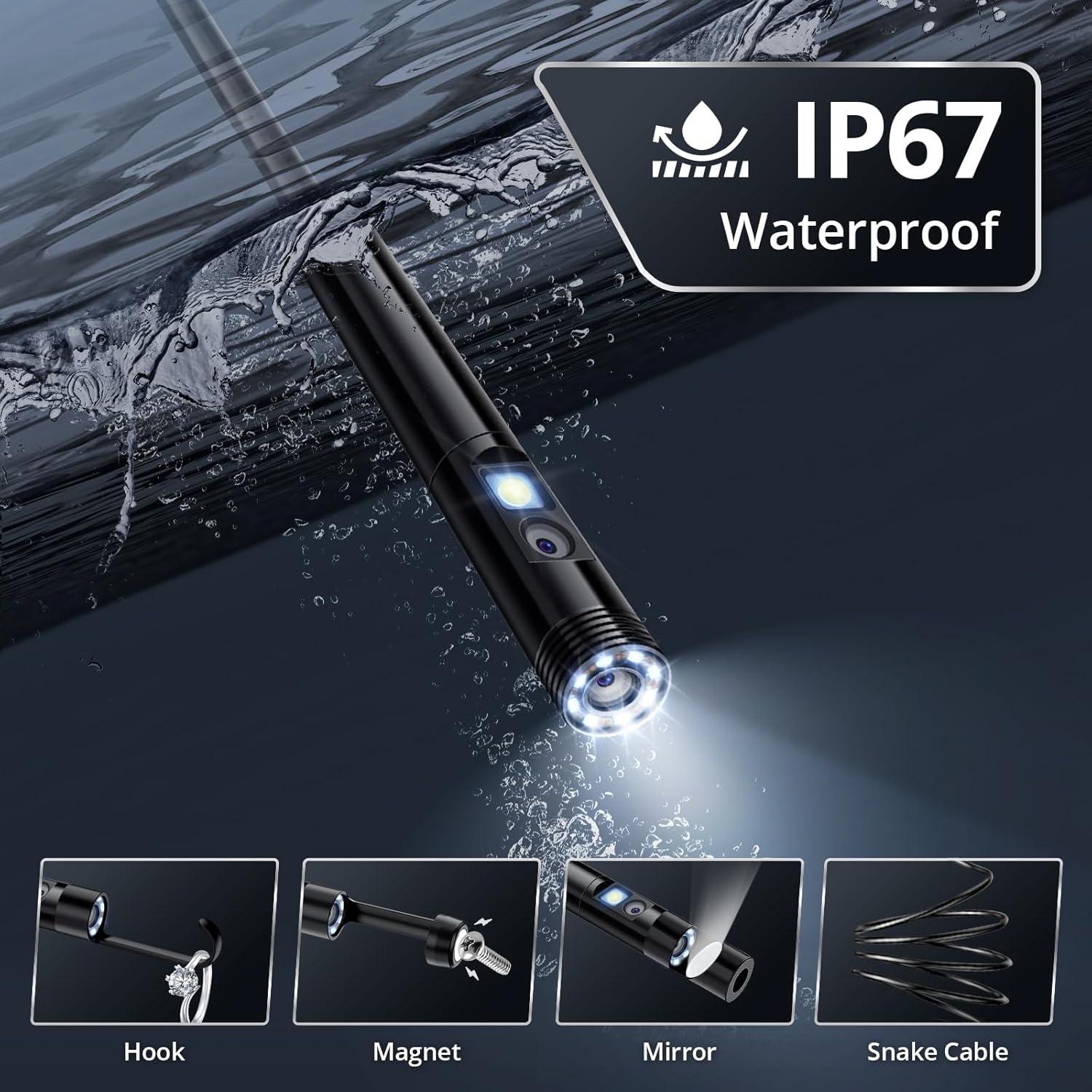 Borescopio Doble Lente Fulljion 5m HD 1920P con Luz LED