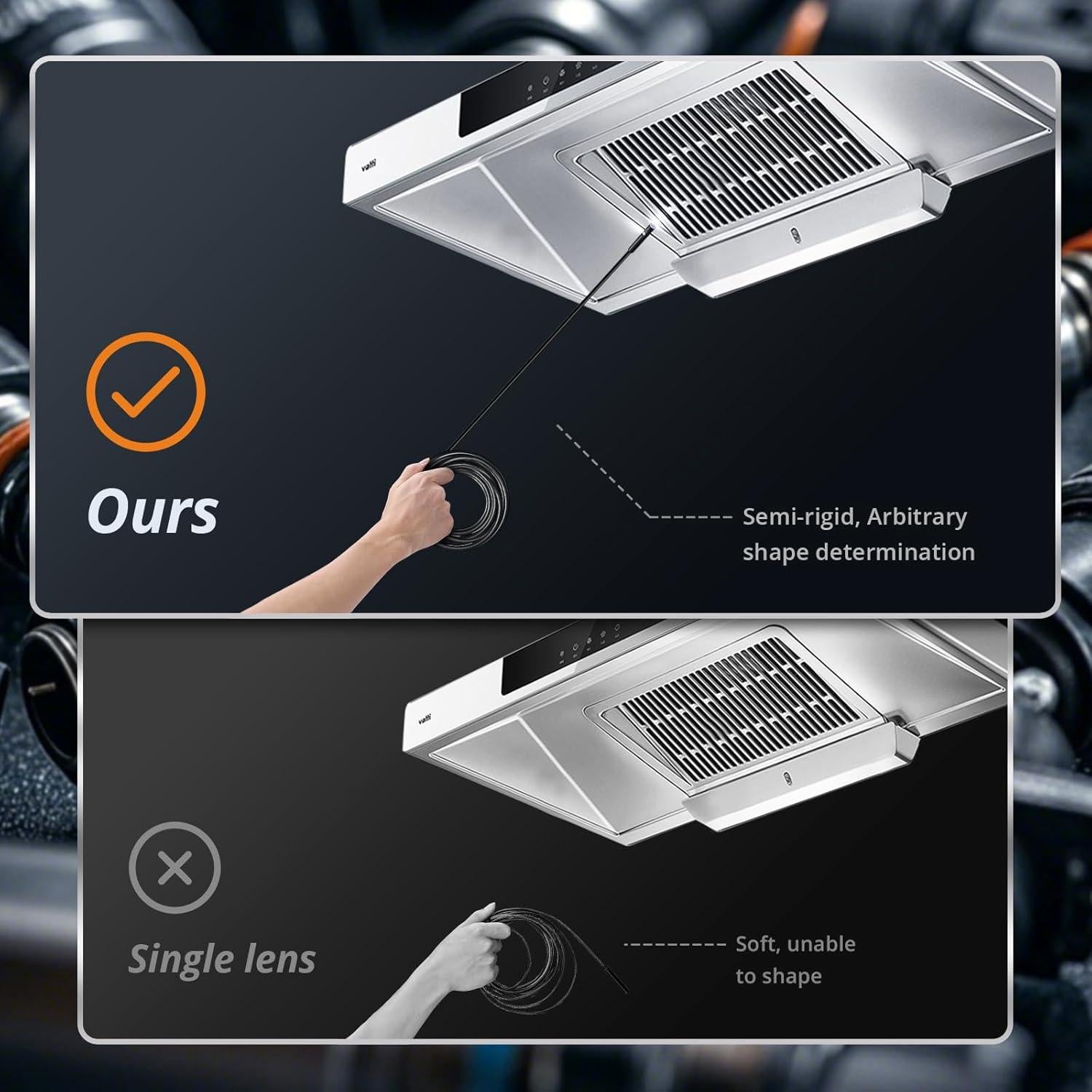 Borescopio Doble Lente Fulljion 5m HD 1920P con Luz LED