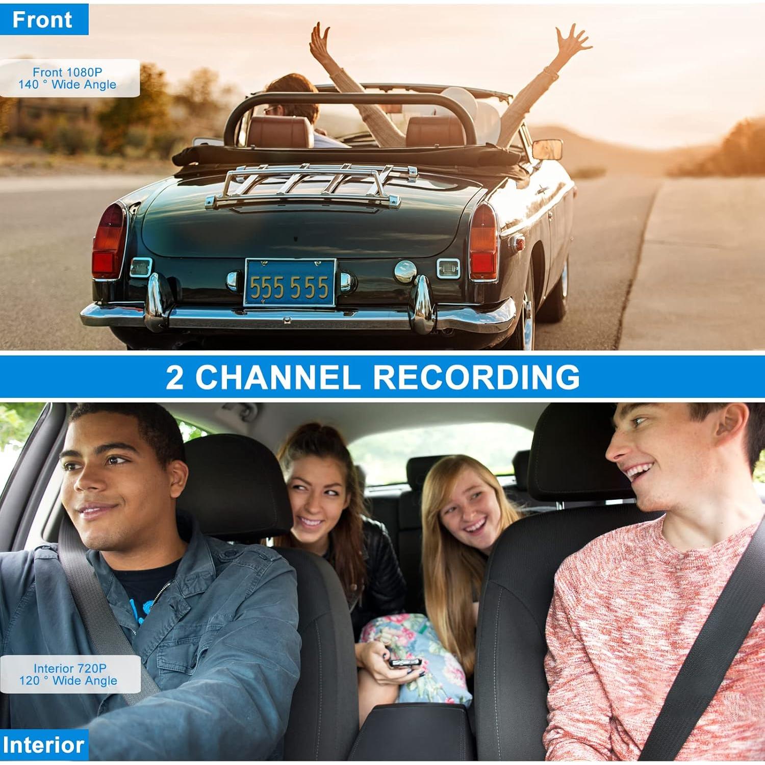 Cámara de tablero dual BOHISEN 1080P con visión nocturna