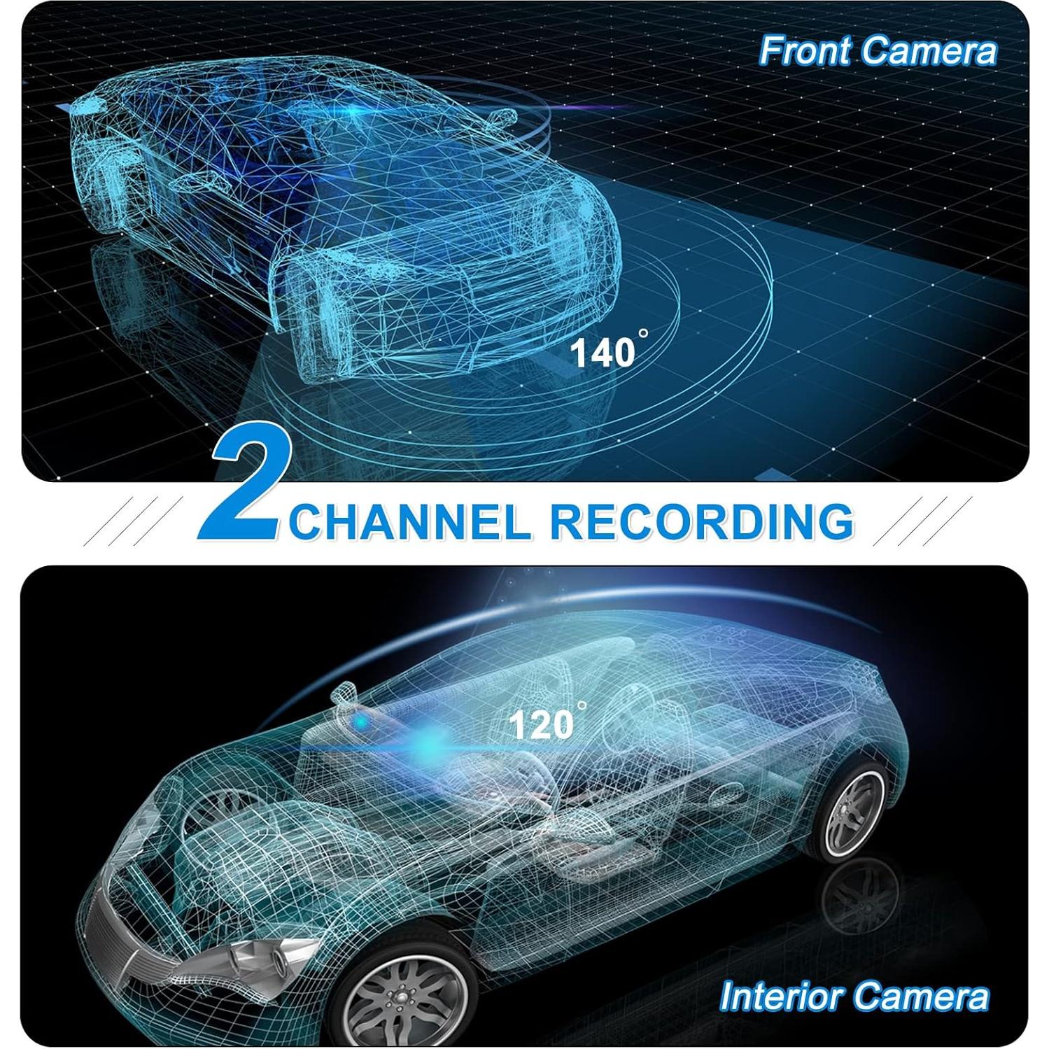 Cámara de tablero dual BOHISEN 1080P con visión nocturna