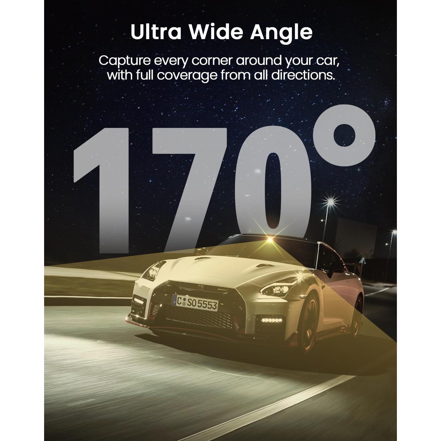 Cámara Dash IIWEY N4 4K Delantera y 1080P Trasera con WiFi