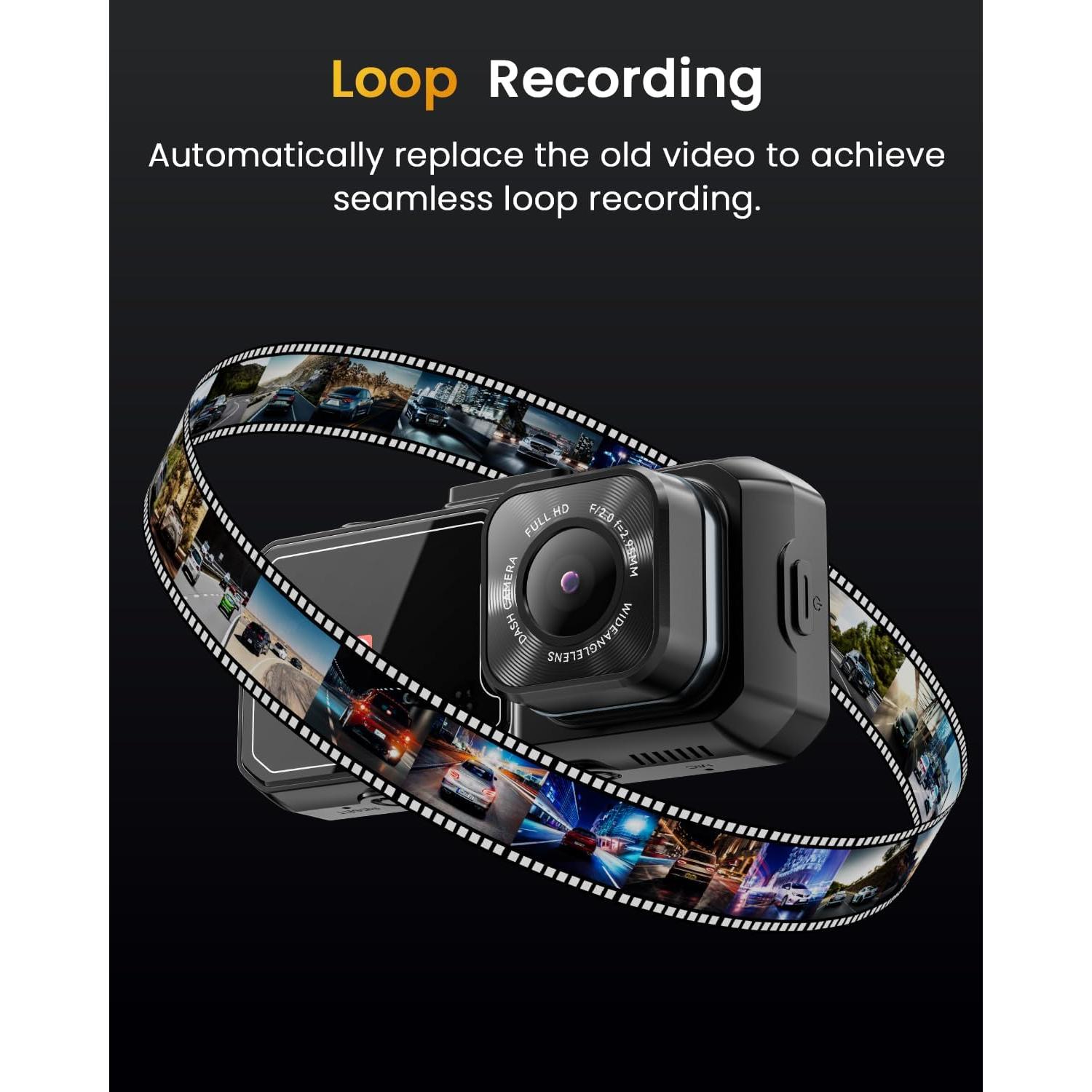 Cámara Dash IIWEY N4 4K Delantera y 1080P Trasera con WiFi