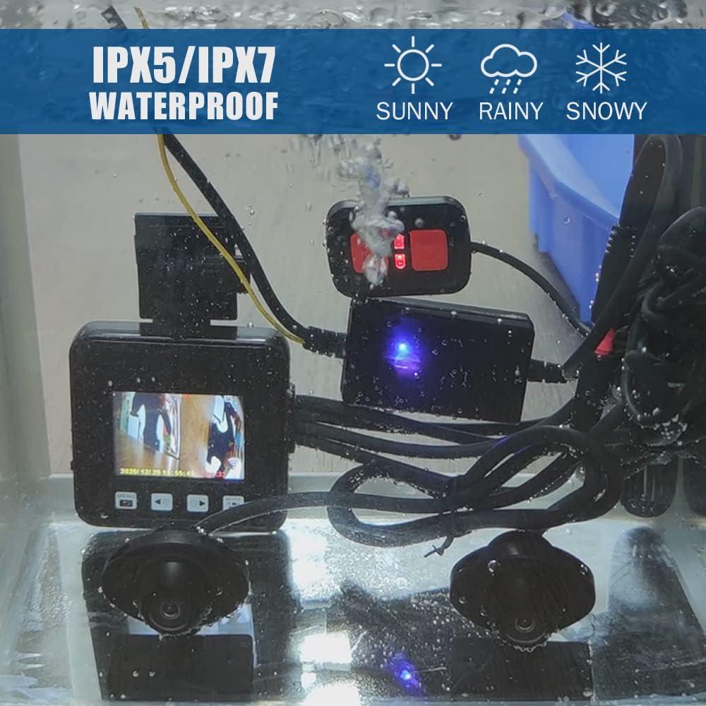 Cámara de Tablero VSYSTO B6D para Motocicleta 1080p Doble Canal