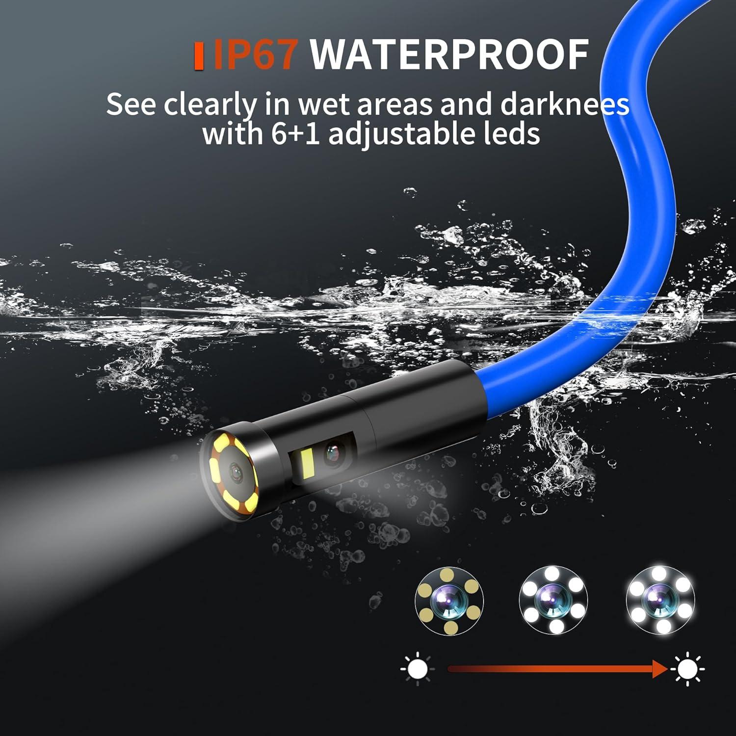 Cámara de Inspección Borescopio Doble Lente NIDAGE 1920P HD 3.5M