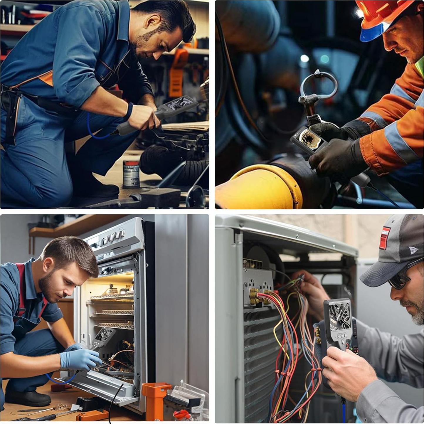 Cámara de Inspección Borescopio Doble Lente NIDAGE 1920P HD 3.5M