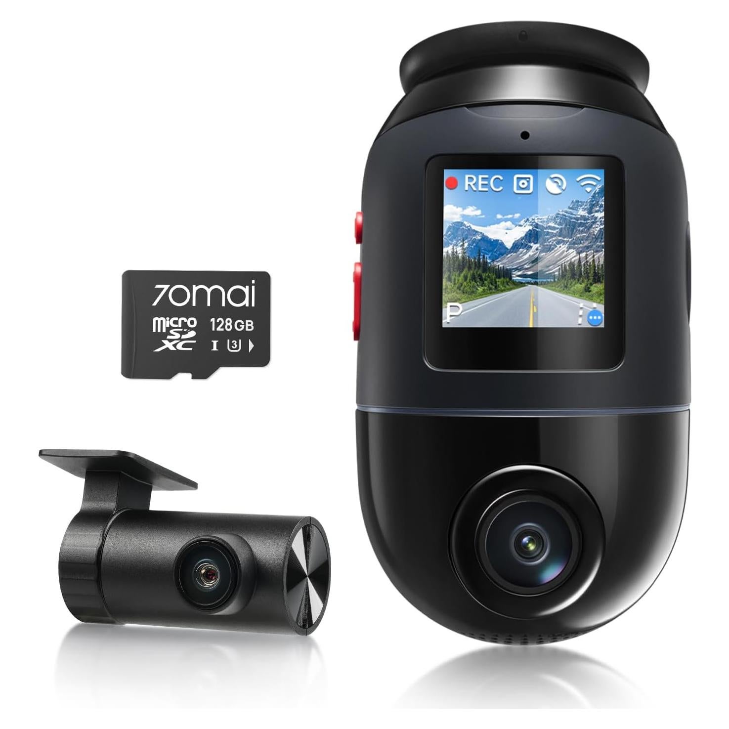 Cámara Dash 70mai 4K Omni X800 Delantera y Trasera AI