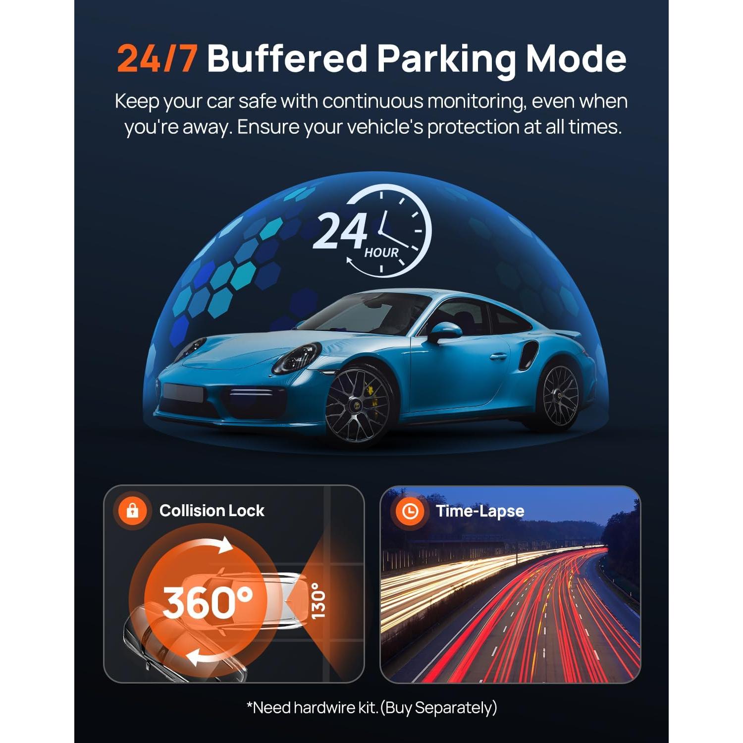 Cámara Dash 70mai 4K Omni X800 Delantera y Trasera AI