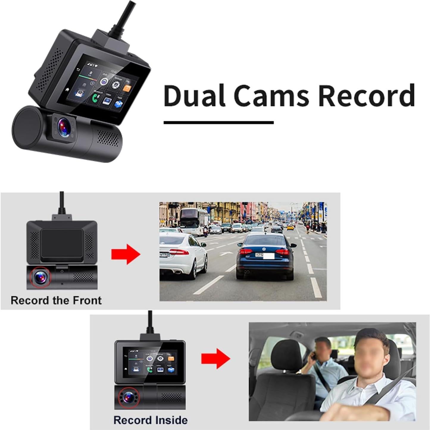 Cámara de Tablero Inteligente 4G LTE SZSHUFEN con GPS y Dual Lens