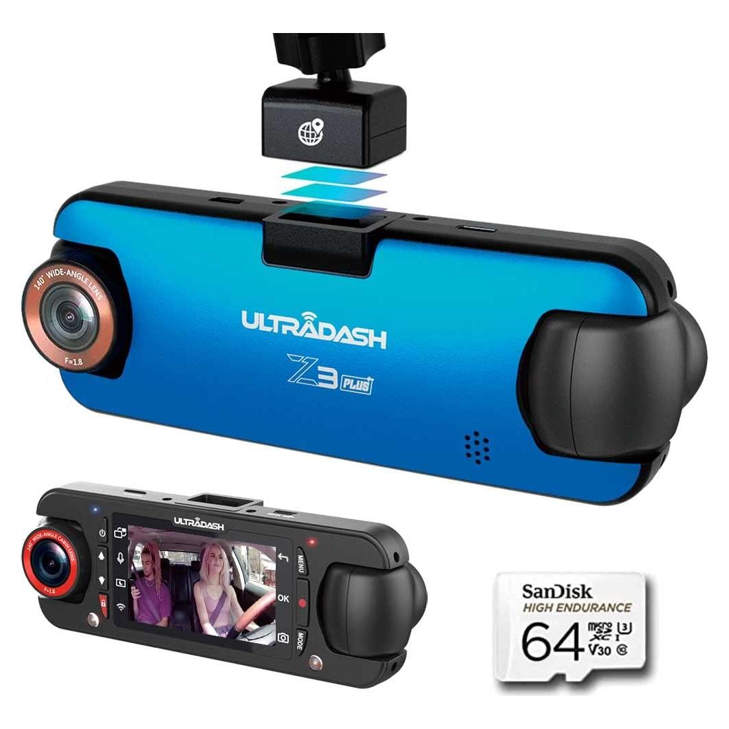 Cámara Dash UltraDash Z3+ Comercial 2K 1440P + Tarjeta 64GB