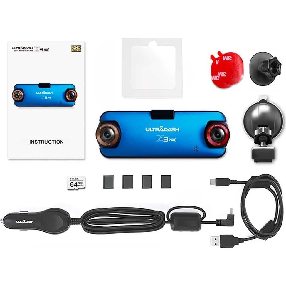 Cámara Dash UltraDash Z3+ Comercial 2K 1440P + Tarjeta 64GB