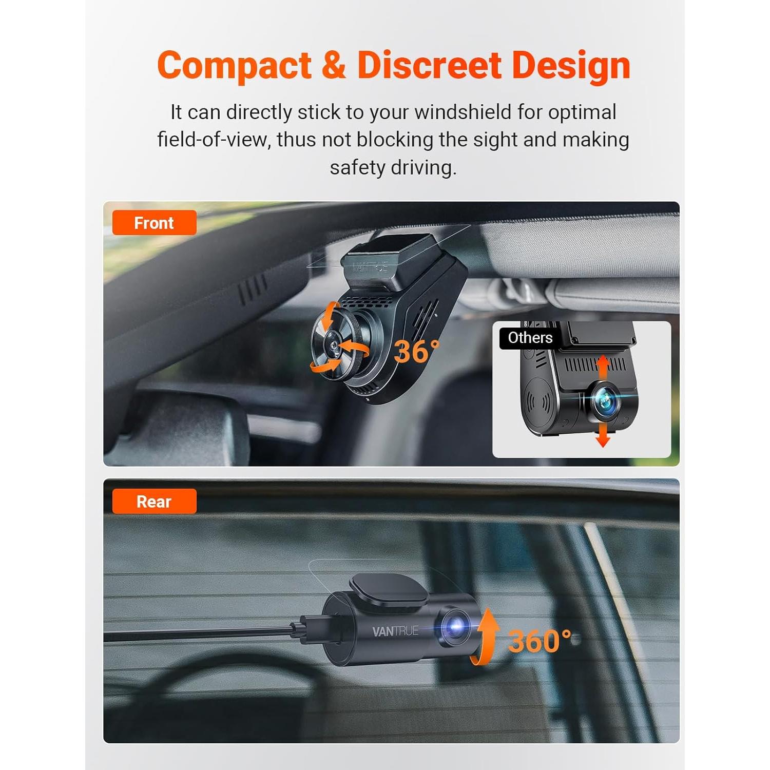 Cámara de Salpicadero Doble Vantrue S1 Pro 2.7K GPS WiFi