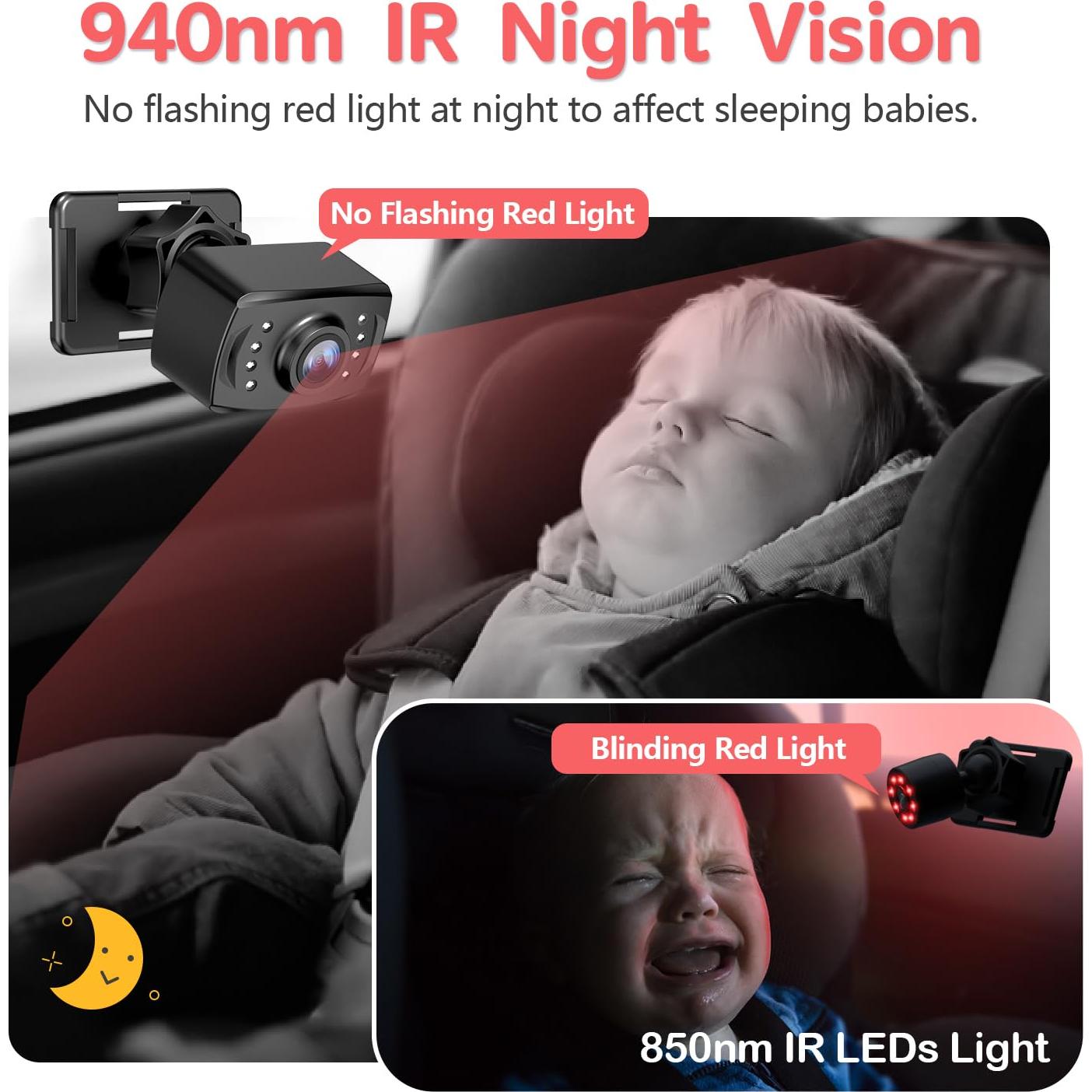 Cámara de Coche para Bebé Itomoro HD 1080P Doble Canal