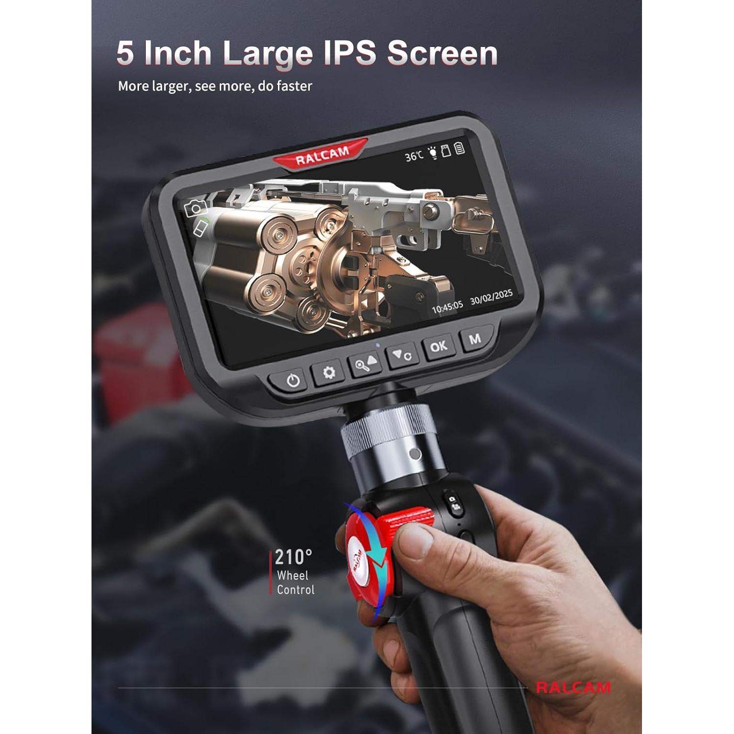 Borescopio Articulado Ralcam H406BD 6.5mm 5" IP67