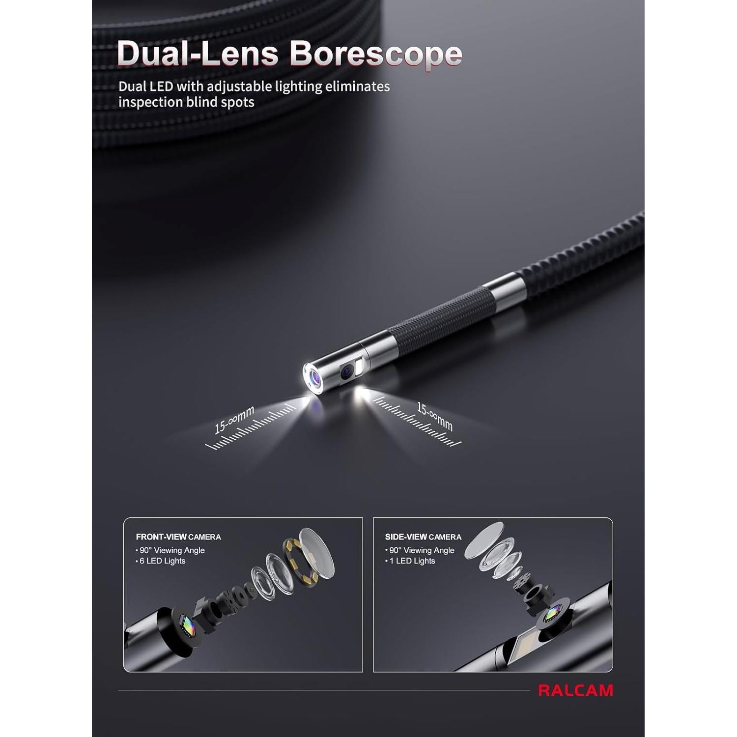 Borescopio Articulado Ralcam H406BD 6.5mm 5" IP67