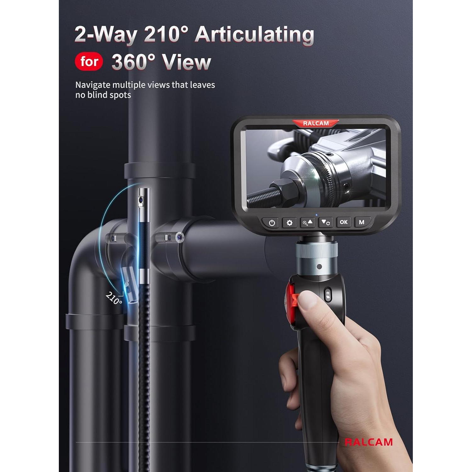 Borescopio Articulado Ralcam H406BD 6.5mm 5" IP67