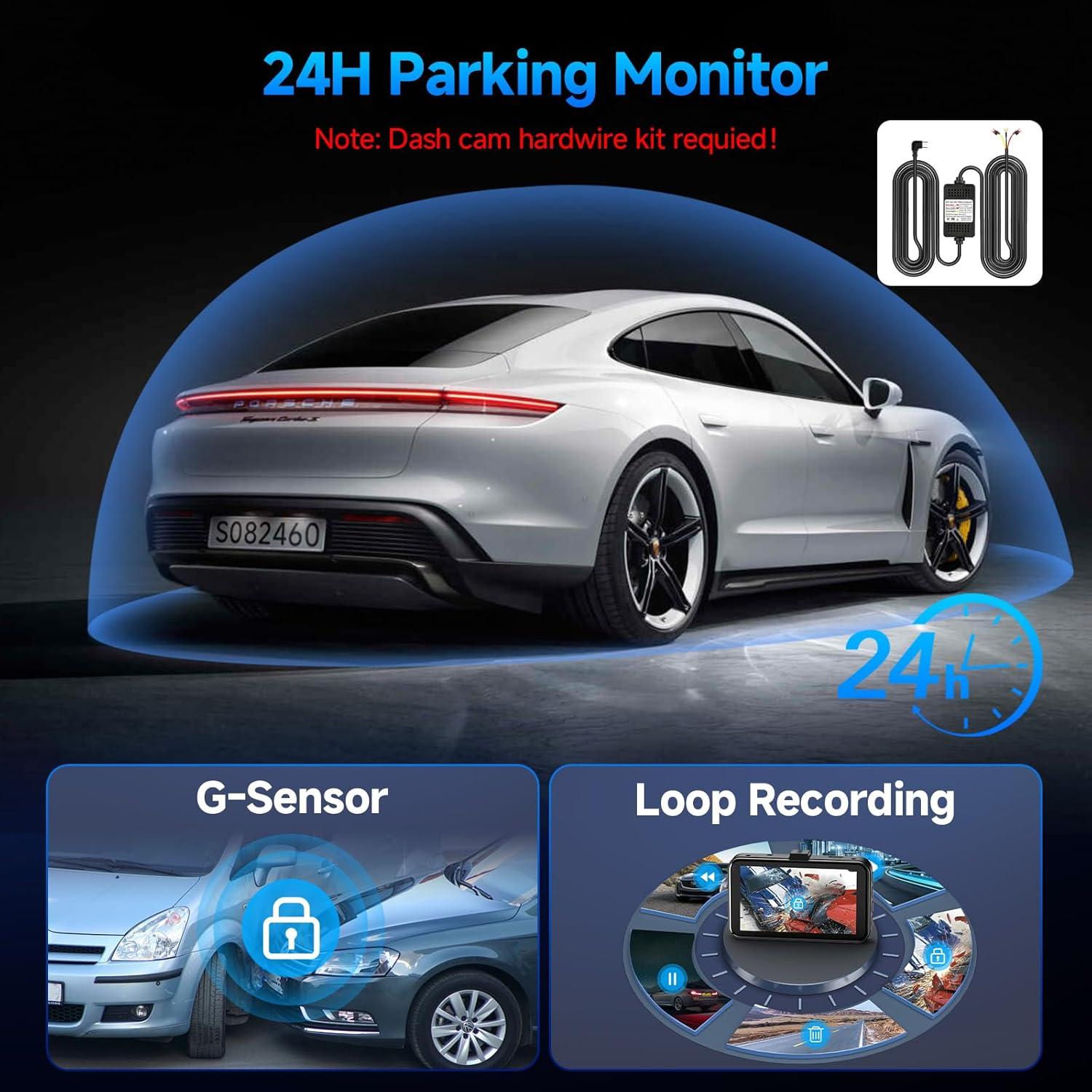 Cámara de tablero 4K WiFi Biuone con tarjeta 64GB y G-Sensor