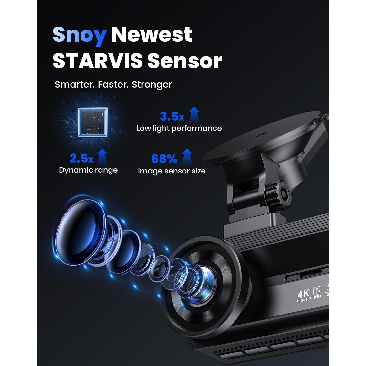 Cámara Dash 4K COOLCRAZY N8pro con GPS y WiFi 5G