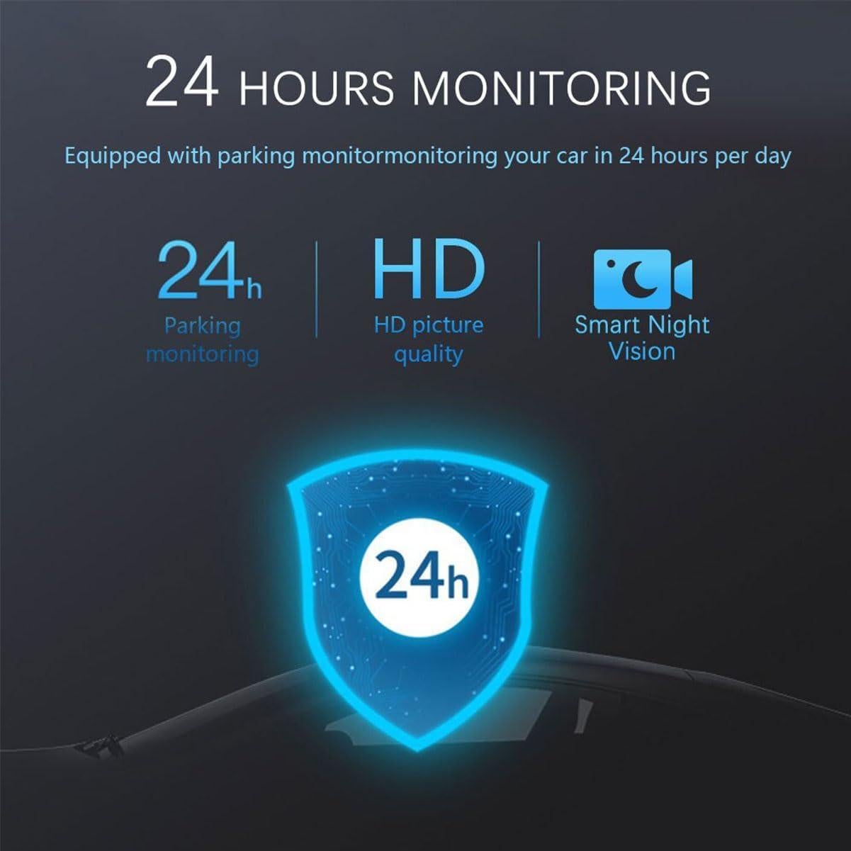 Enesy Car Dash Cam, Enesy Front & Rear Dash Cam, Enesy Car Dash Mount Camera, Enesy Dashcam, Enesy Dash Cams Front and Rear with Night Vision, 24h Parking Mode (Front/Inside)