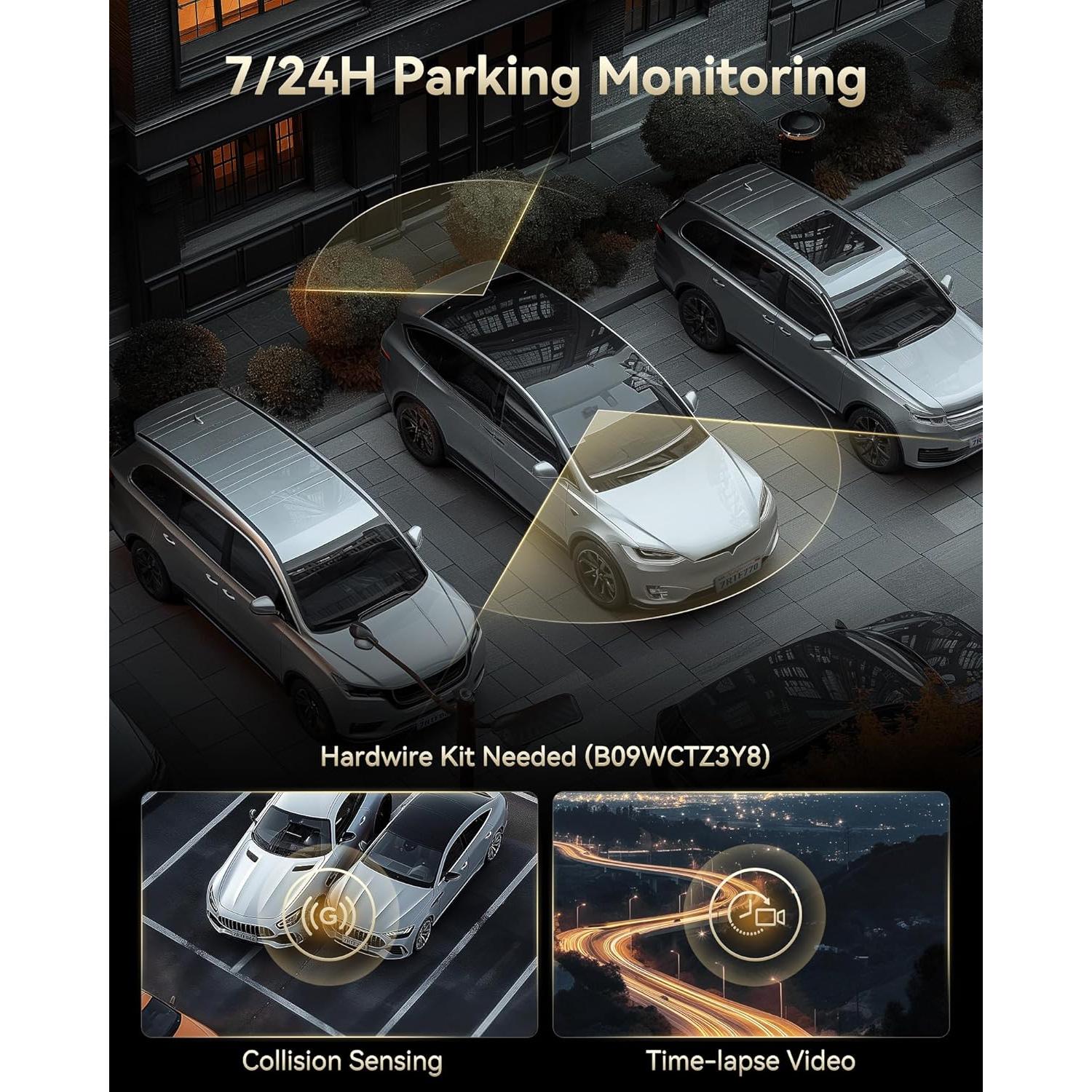 Cámara de Tablero REDTIGER F77 4K Delantera y Trasera 128GB