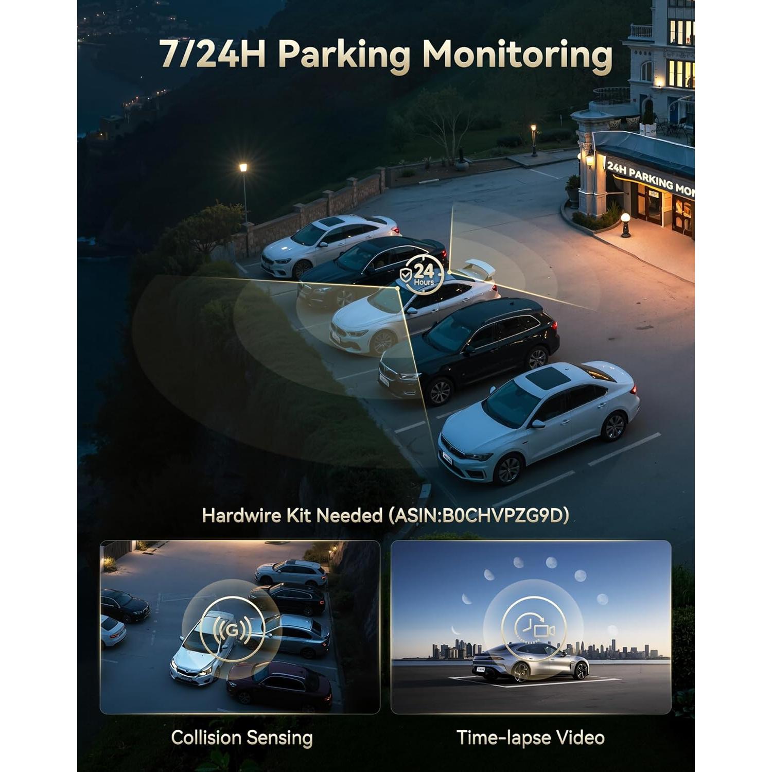 Cámara de Tablero REDTIGER F77 4K Delantera y Trasera 128GB