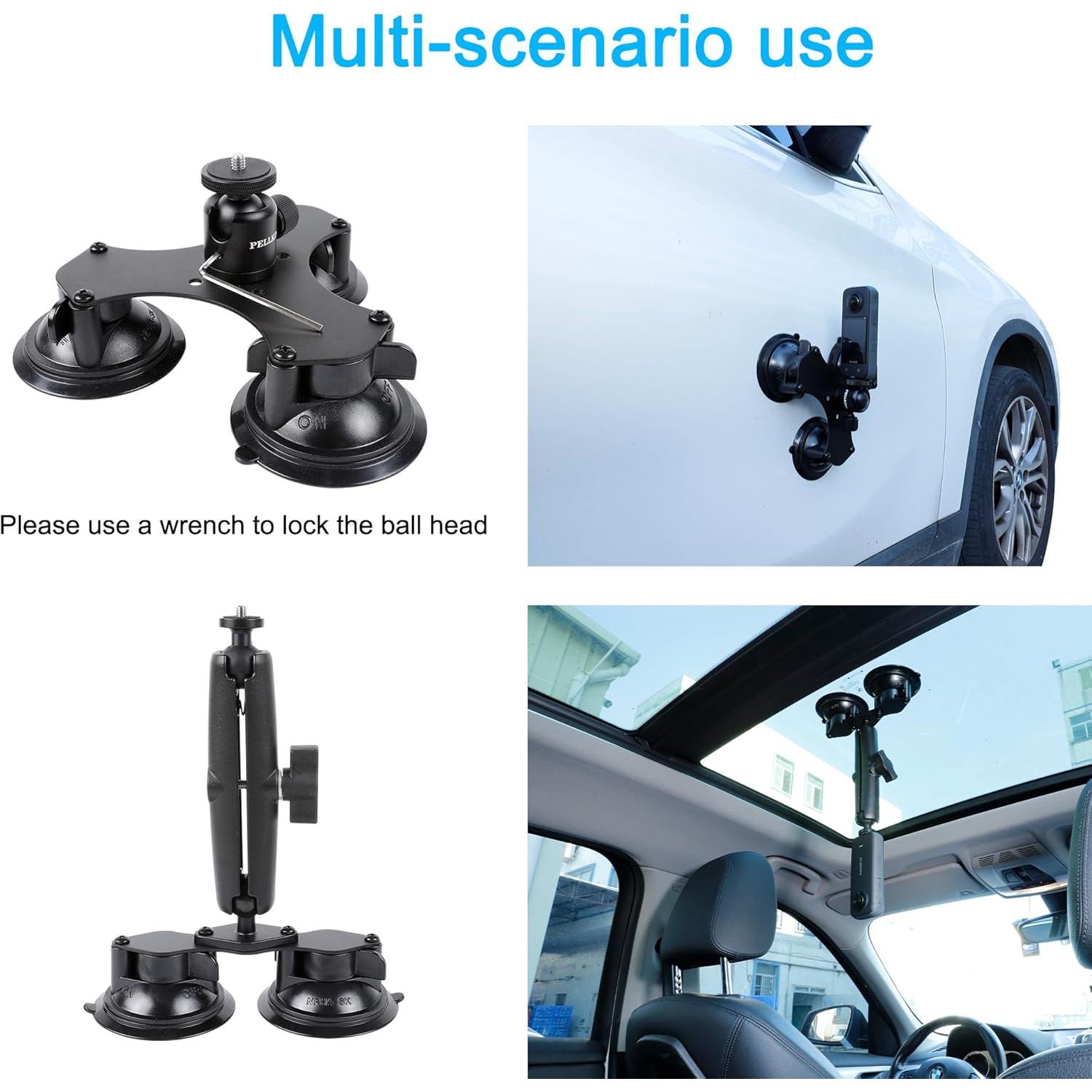 Soporte de Succión PellKing 5 en 1 para Cámaras de Acción